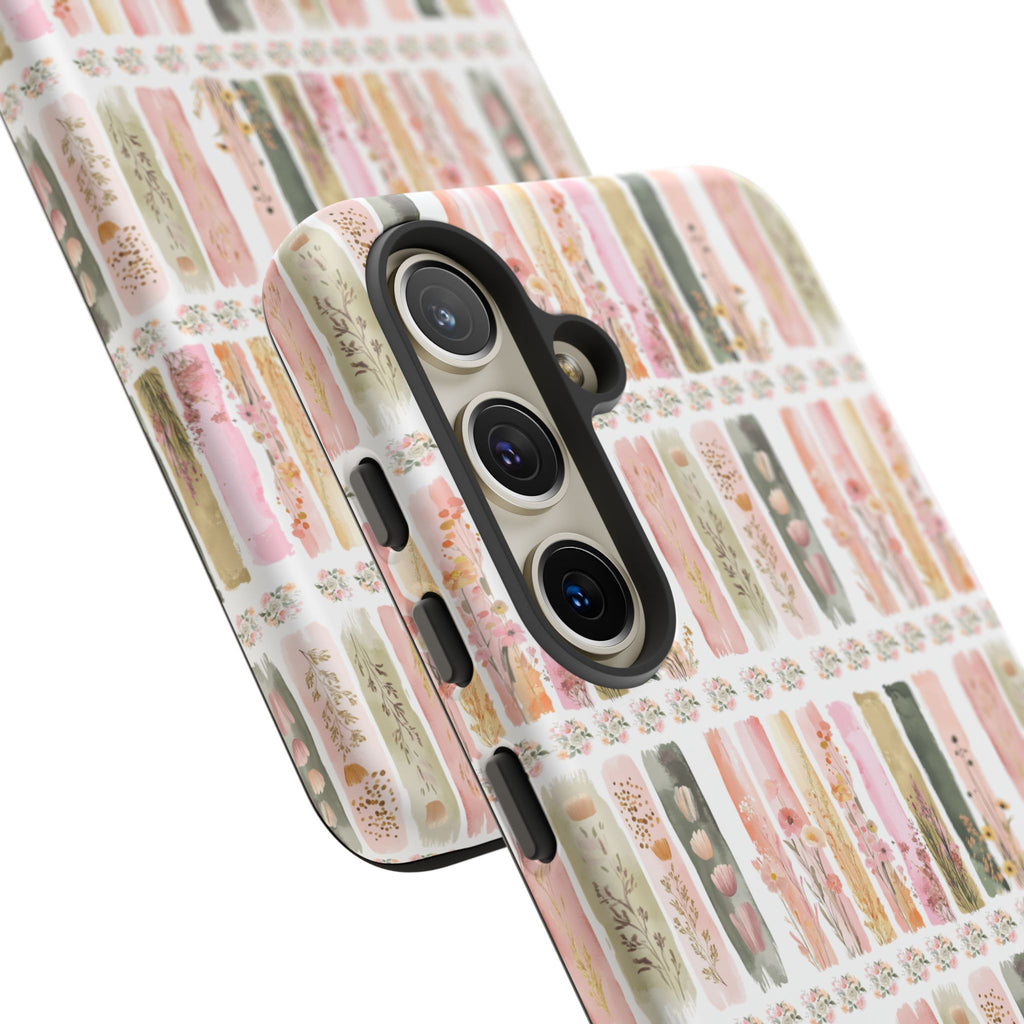 Pastel Brushstroke Floral Phone Case Soft Illusion Flower Design, Aesthetic Protective Cover, Feminine Style, Cute Gift for Her, Fits Most Models