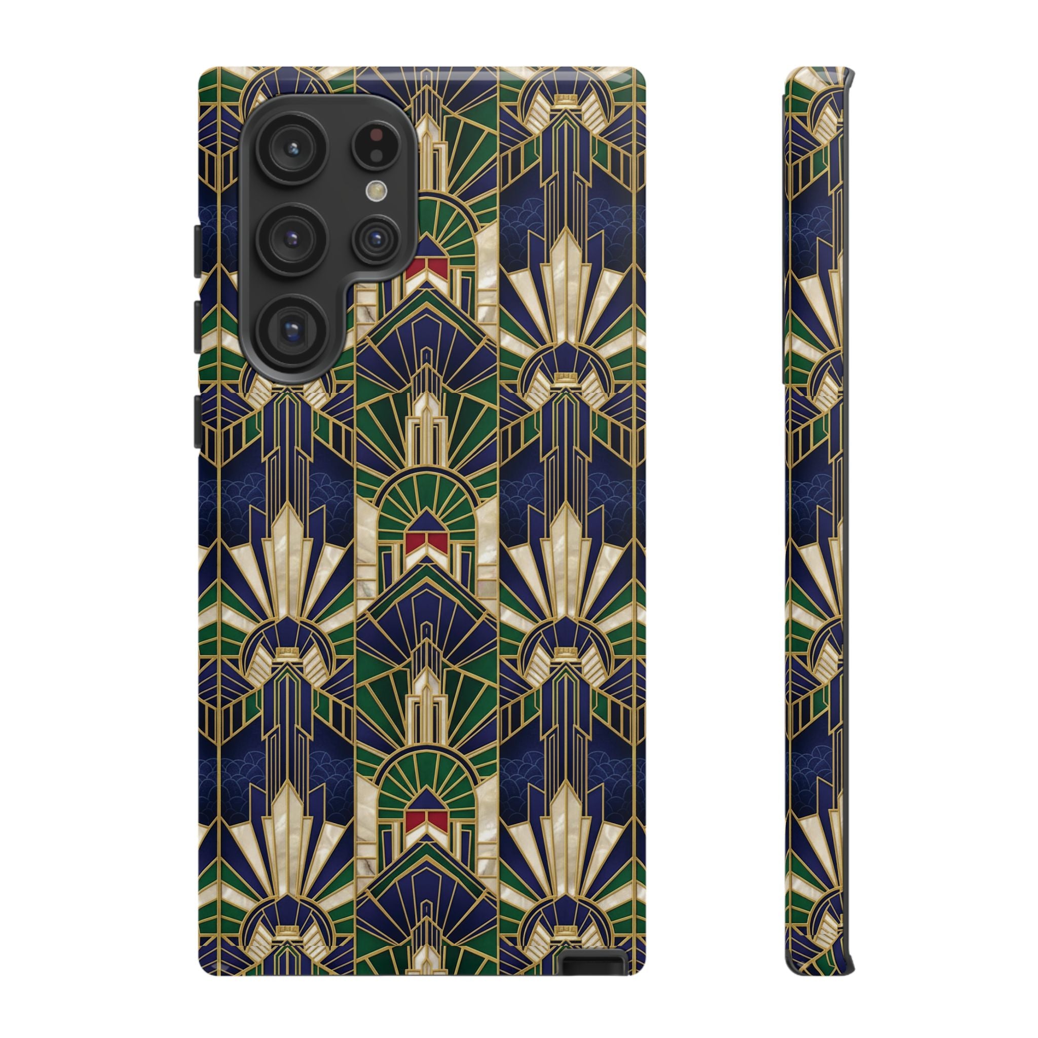Navy & Gold Art Deco Phone Case — Imperial Art Deco Tough Case