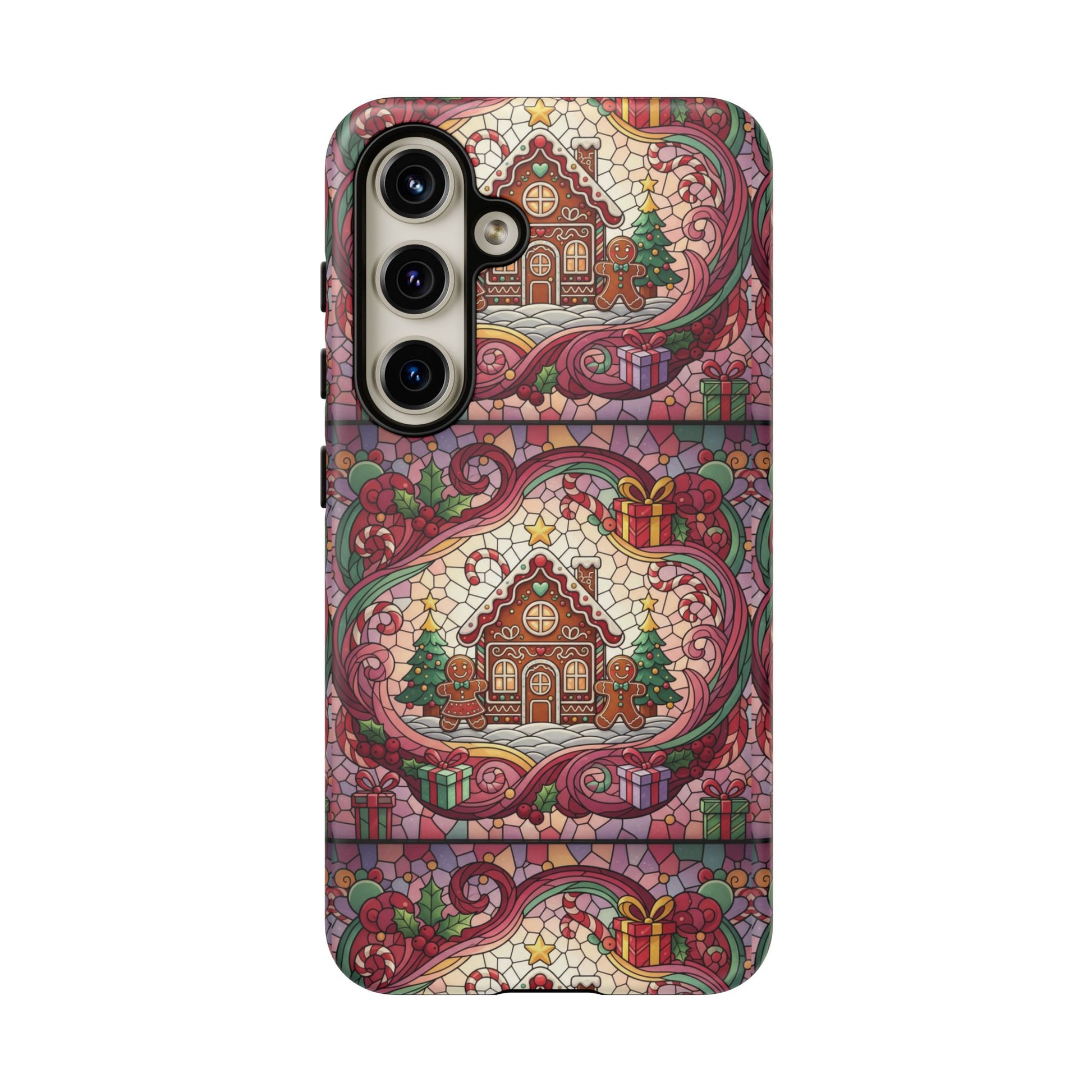 iPhone Case 17, 16  Gingerbread Stained Glass Tough Case Samsung perfect phone case