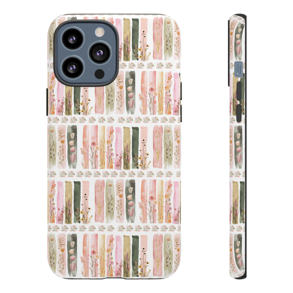 Pastel Brushstroke Floral Phone Case Soft Illusion Flower Design, Aesthetic Protective Cover, Feminine Style, Cute Gift for Her, Fits Most Models