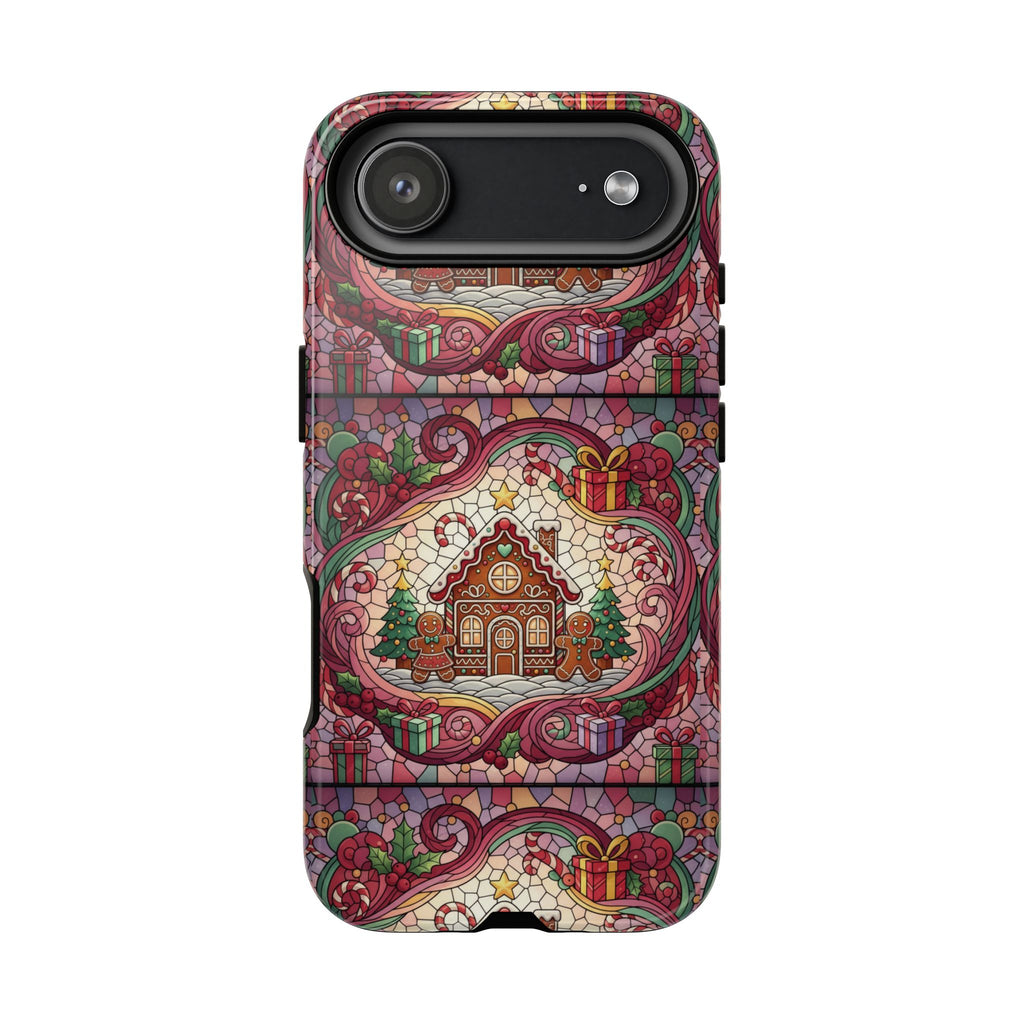 iPhone Case 17, 16  Gingerbread Stained Glass Tough Case Samsung perfect phone case