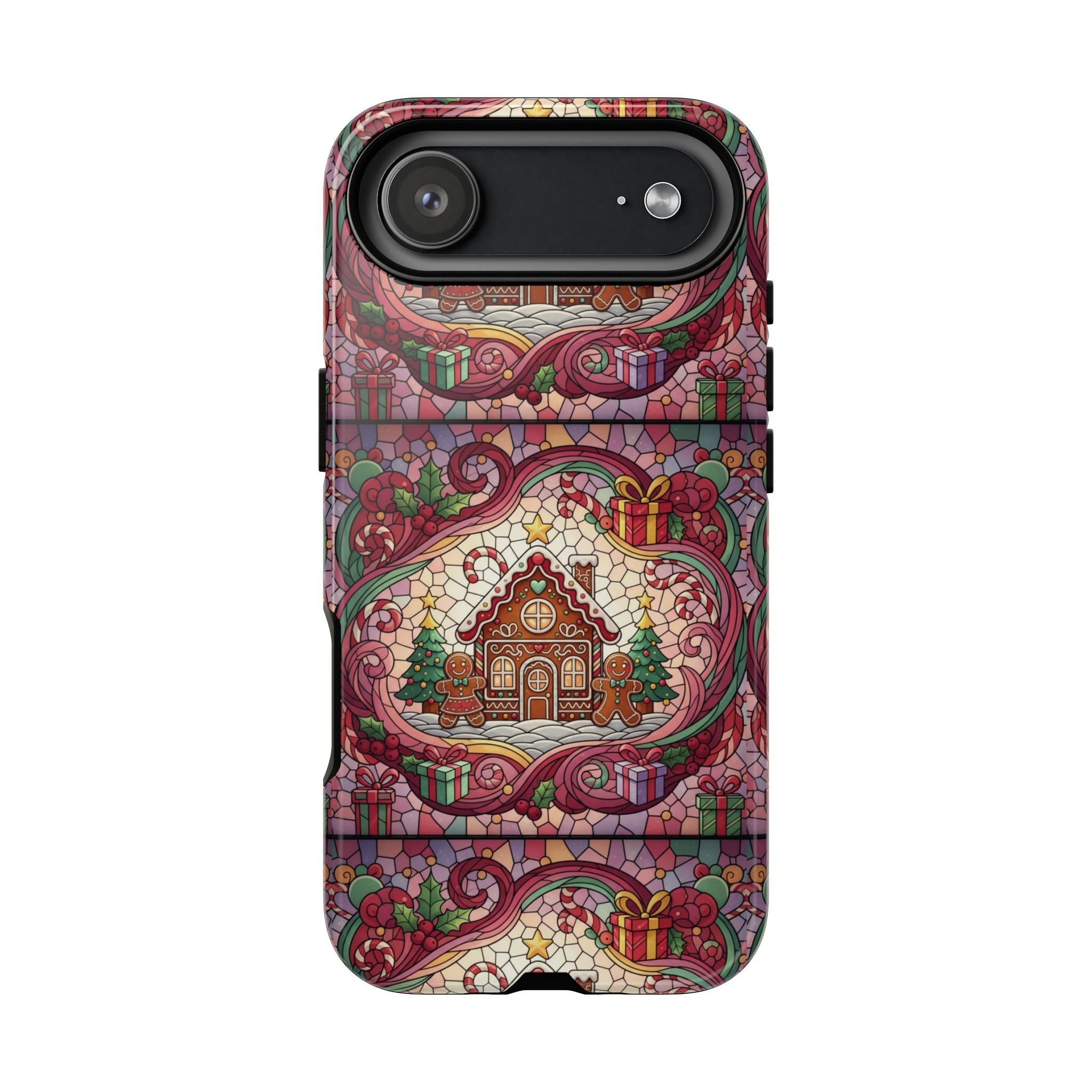 iPhone Case 17, 16  Gingerbread Stained Glass Tough Case Samsung perfect phone case
