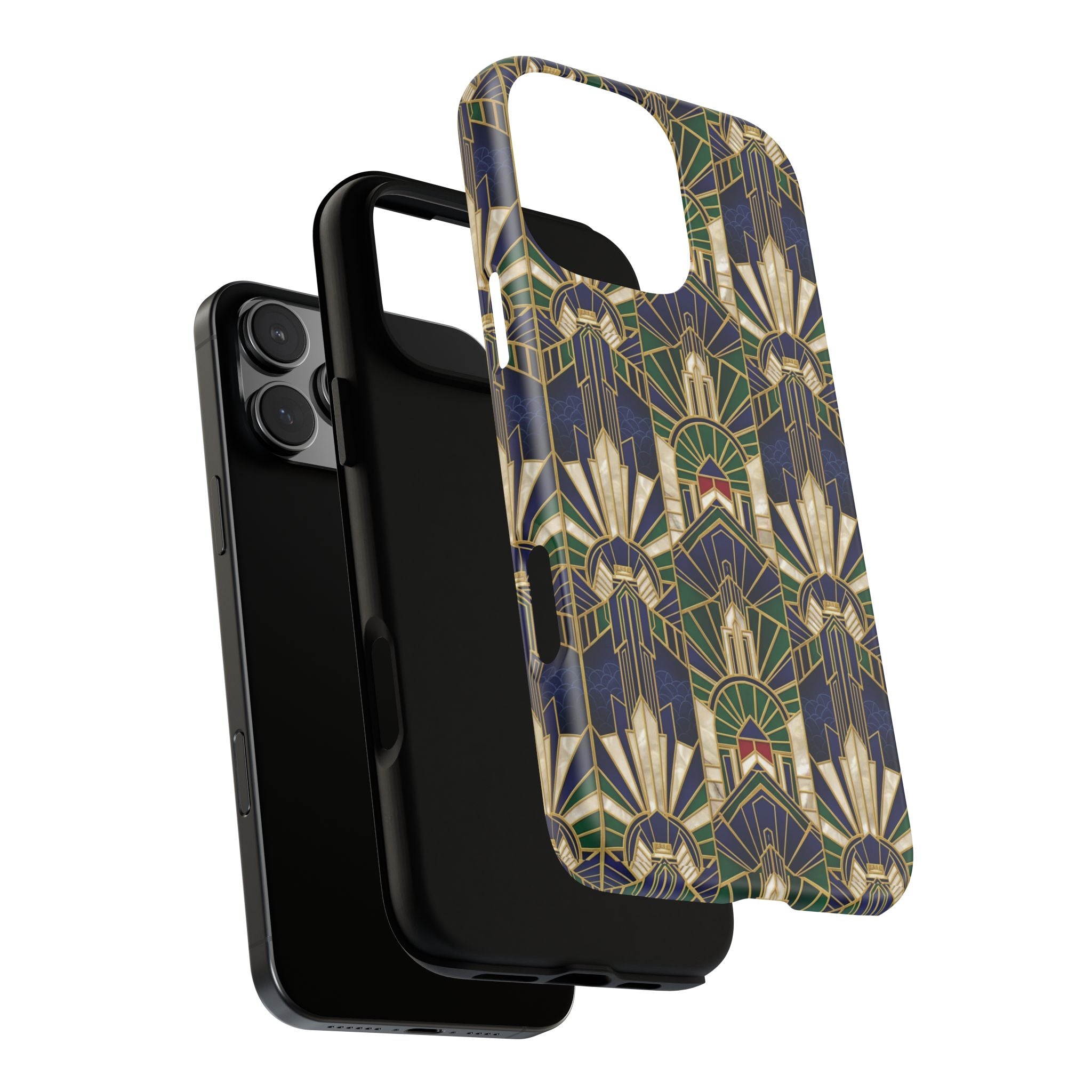 Navy & Gold Art Deco Phone Case — Imperial Art Deco Tough Case