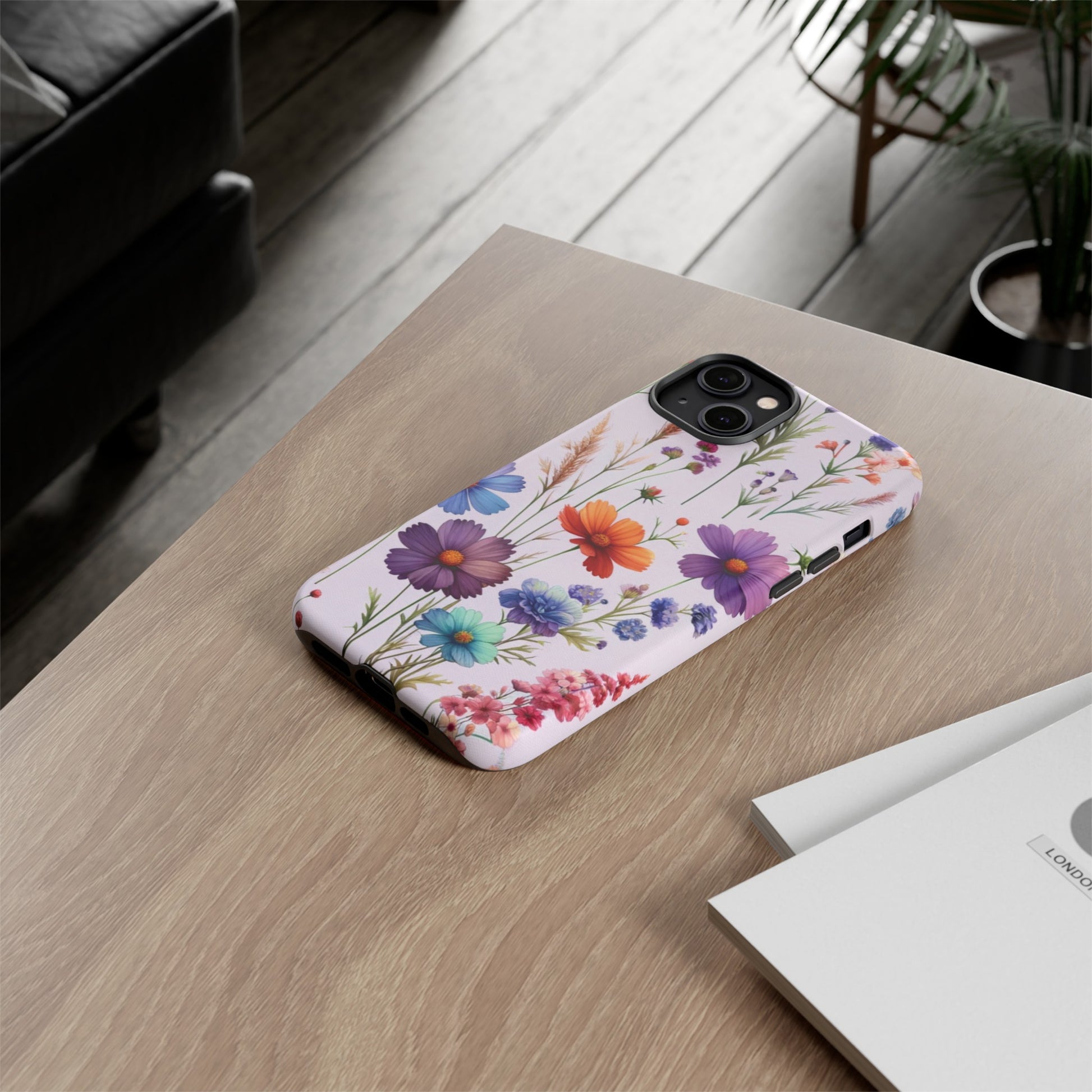 Lavender Wildflowers Protective Phone Case Gift for Her Phone 15, Samsung iPhone Samsung Gift for Her Case iPhone 15, Samsung iPhone Samsung Accessory Gift for Her.