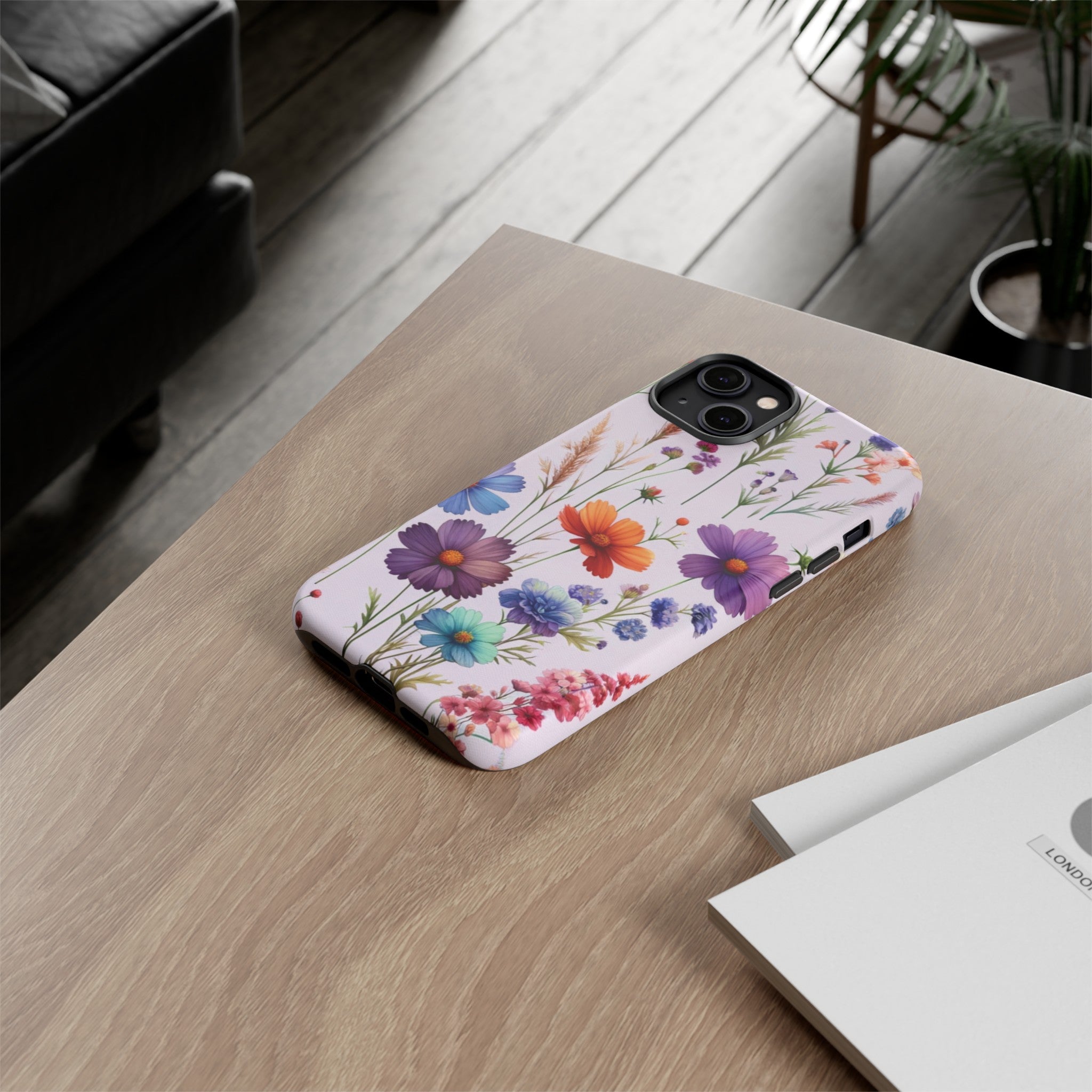 Lavender Wildflowers Protective Phone Case Gift for Her Phone 15, Samsung iPhone Samsung Gift for Her Case iPhone 15, Samsung iPhone Samsung Accessory Gift for Her.