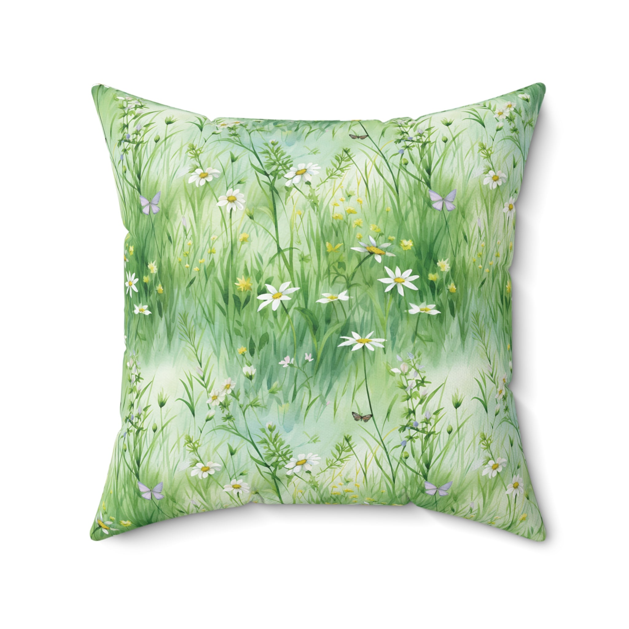 Housewarming Gift Beautiful Watercolor Grassing Daisy Square Decorative Pillow Elegant Home Accent Home Decor | Premium Quality, Soft, and Durable | Perfect for Couch, Bed, or Chair | Elegant Bedrooms Pillow Gift New House, Bridal Shower Gift