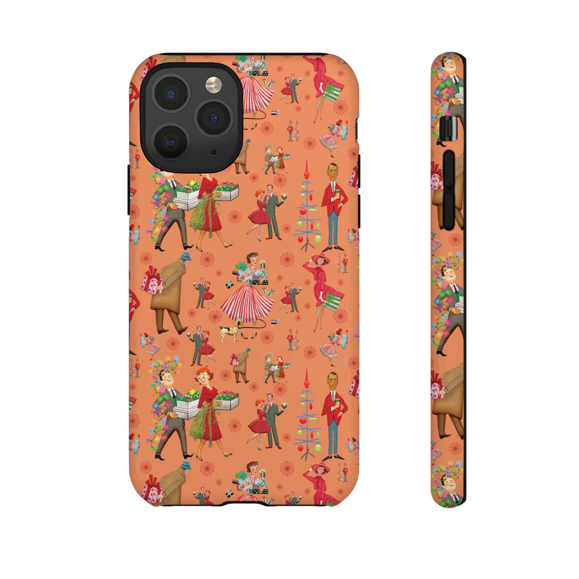 Retro Christmas 50s Phone Case Unique Holiday Protection for Your Device | Stylish & Durable Cover Gift for Her Phone 17, 16, 15, Samsung iPhone Accessory Gift for Her