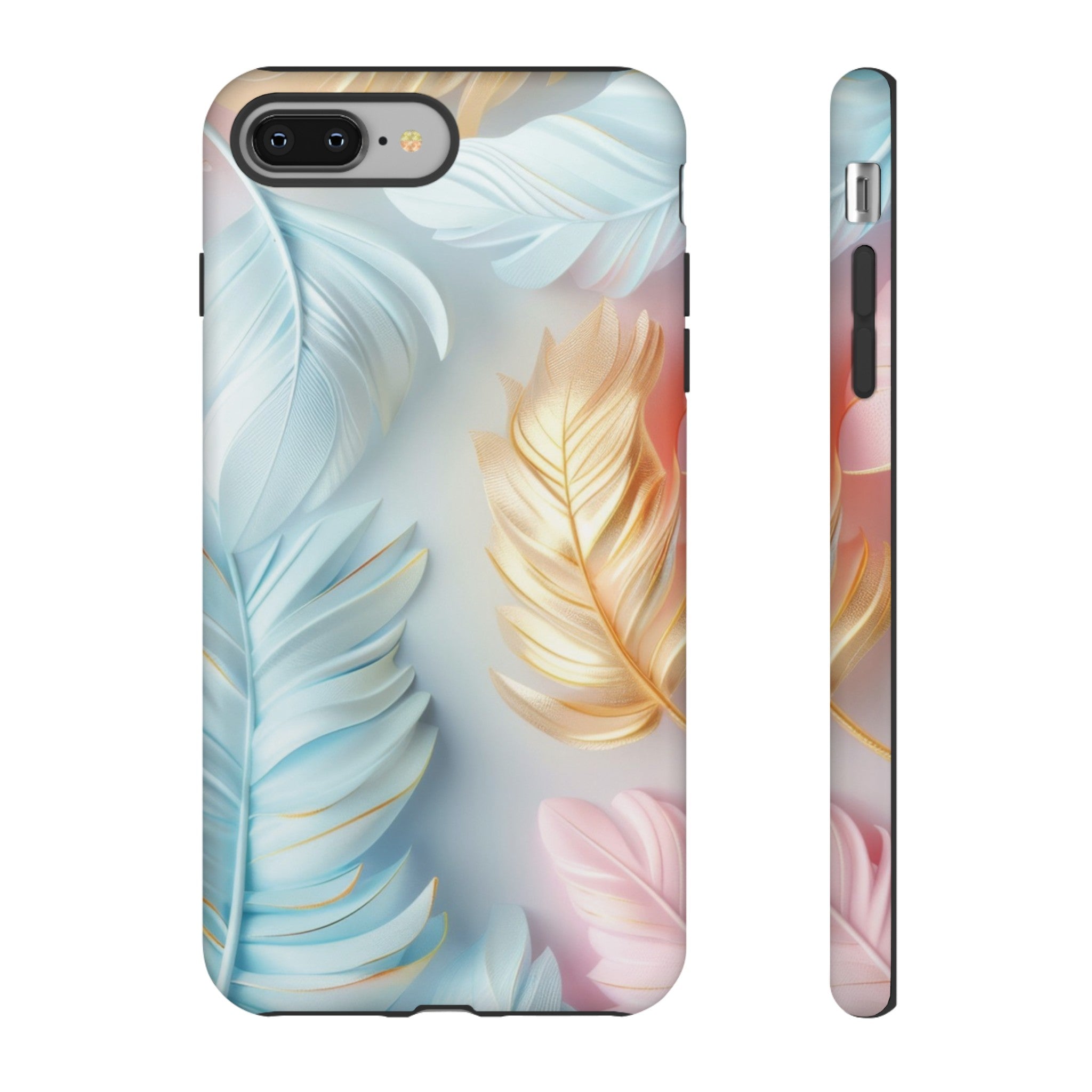 Pastel Feathers Protective Phone Case Gift for Her Phone 15, Samsung iPhone Samsung Gift for Her Case iPhone 15, Samsung iPhone Samsung Accessory Gift for Her