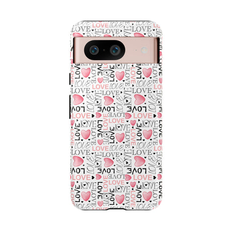 Cute Love Modern Watercolor Abstract Phone Case Compatible with iPhone, Samsung & More - Stylish, Durable Protection with Vibrant Artistic Design Perfect Gift for Her
