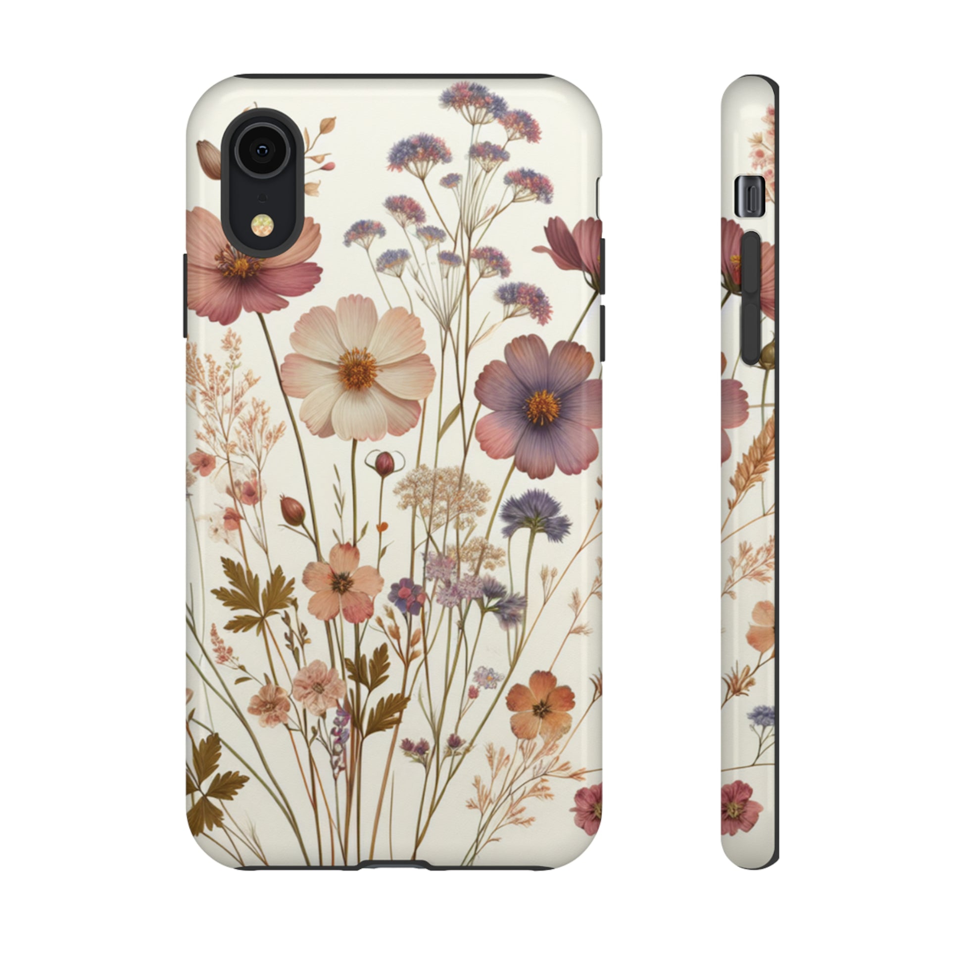 Wildflower Boho Luxury Phone Tough Case Floral Elegant Durable Stylish for Modern Devices iPhone 15, Samsung iPhone Samsung Accessory Gift for Her.