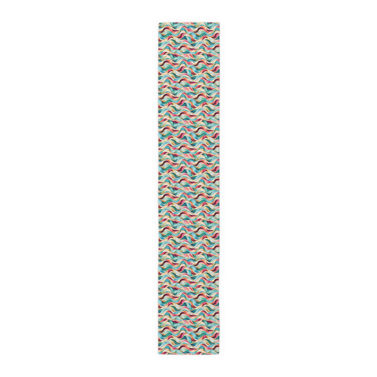 Retro Pastel Wave Table Runner