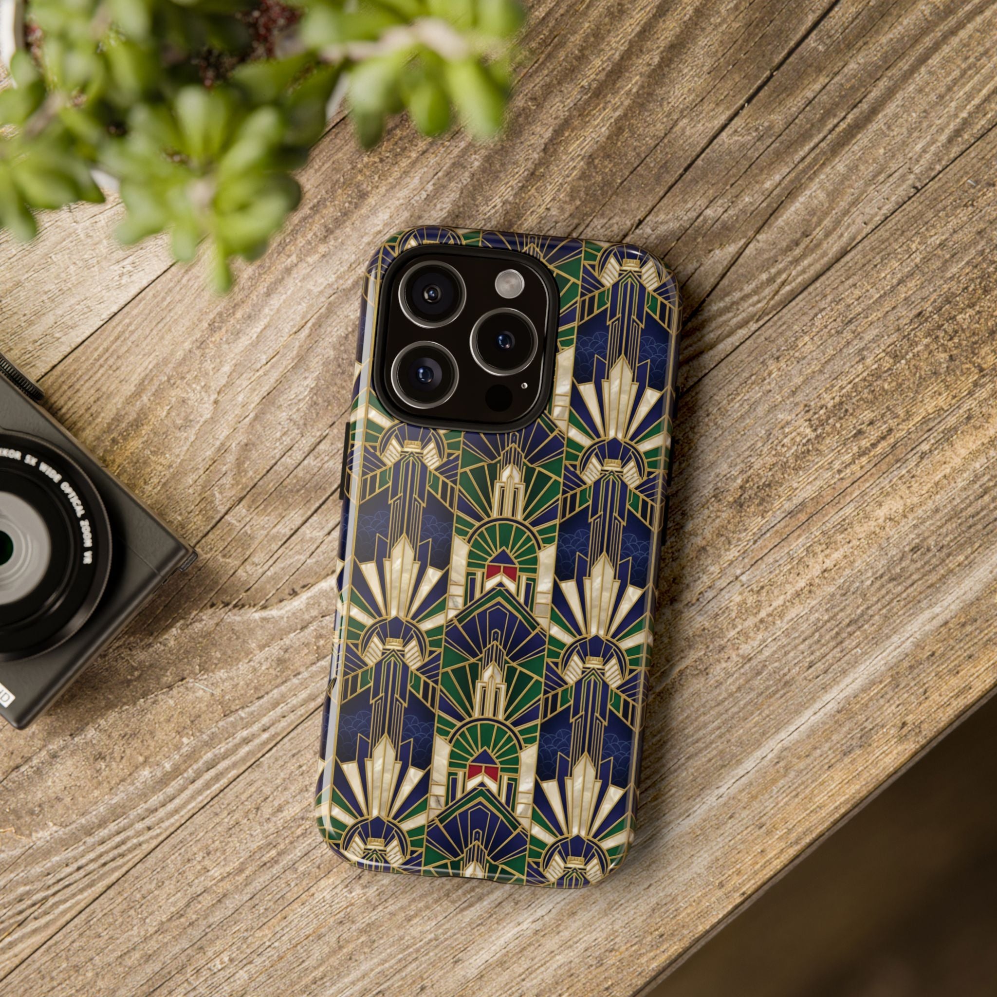 Navy & Gold Art Deco Phone Case — Imperial Art Deco Tough Case