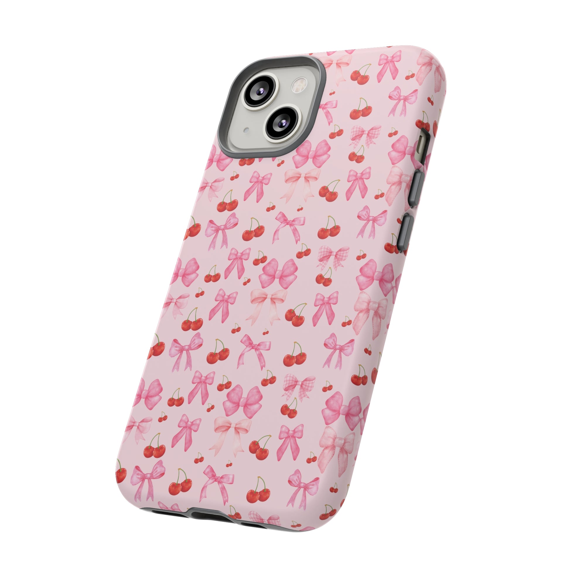 Coquette phone case Cherry Coquette Ribbon Bow iPhone Case Fruity, Girly Gift for Her Phone 15, Samsung iPhone Samsung Gift for Her Case iPhone 15, Samsung iPhone Samsung Accessory Gift for Her.