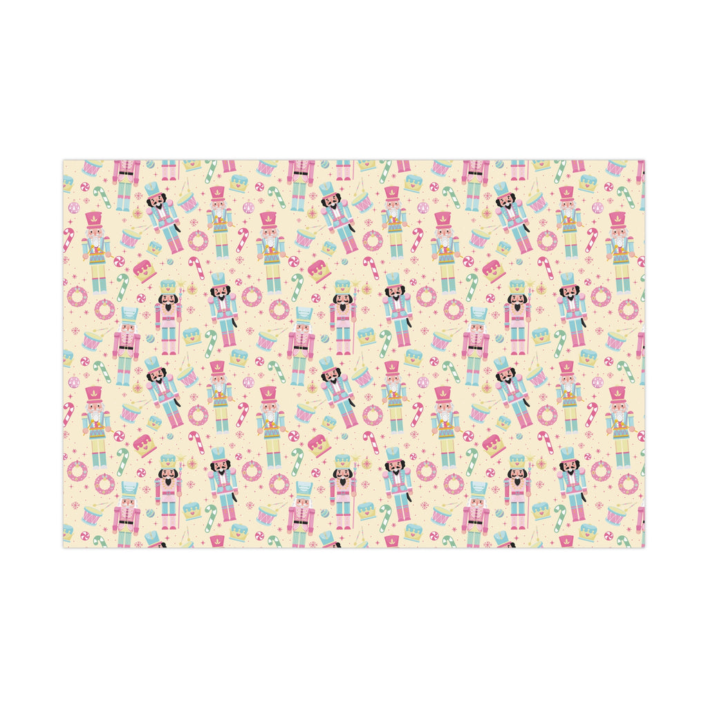 Yellow Festive Nutcracker Wrapping Paper | Vibrant Holiday Gift Wrap with Classic Nutcracker Design | Perfect for Christmas Presents Gifts Moms - MRSBYVALLE