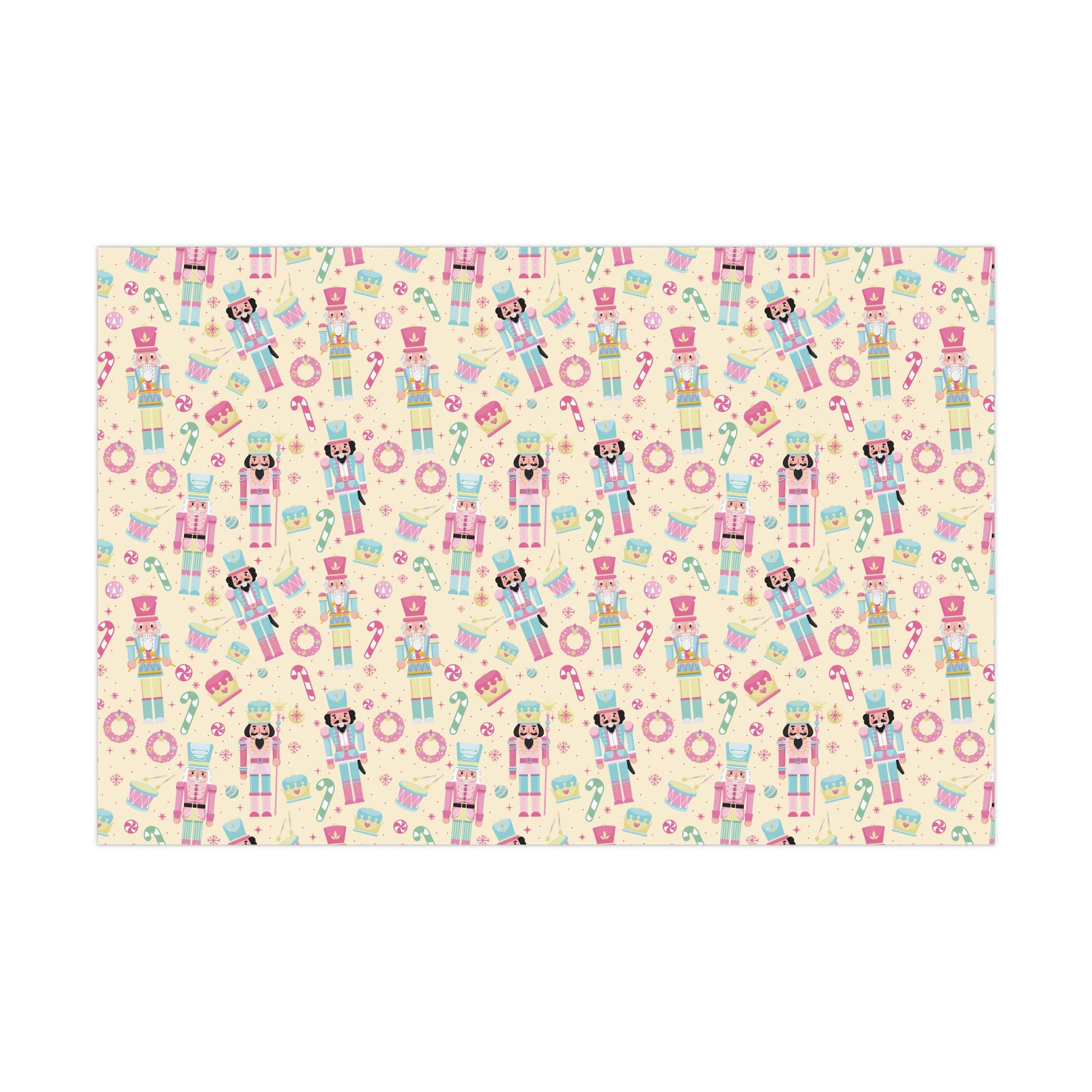 Yellow Festive Nutcracker Wrapping Paper | Vibrant Holiday Gift Wrap with Classic Nutcracker Design | Perfect for Christmas Presents Gifts Moms - MRSBYVALLE