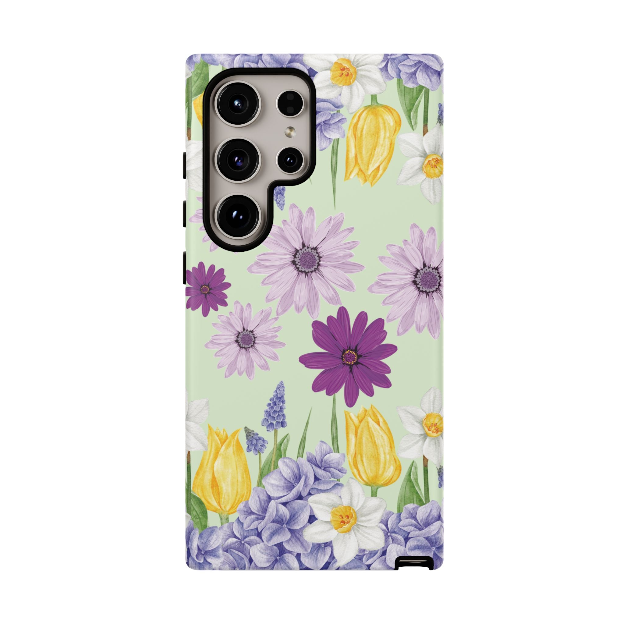 Lavender Yellow Flower Phone Case – Stylish Protective Cover for iPhone & Samsung, Botanical Design, Perfect Gift for Spring & Everyday Elegance
