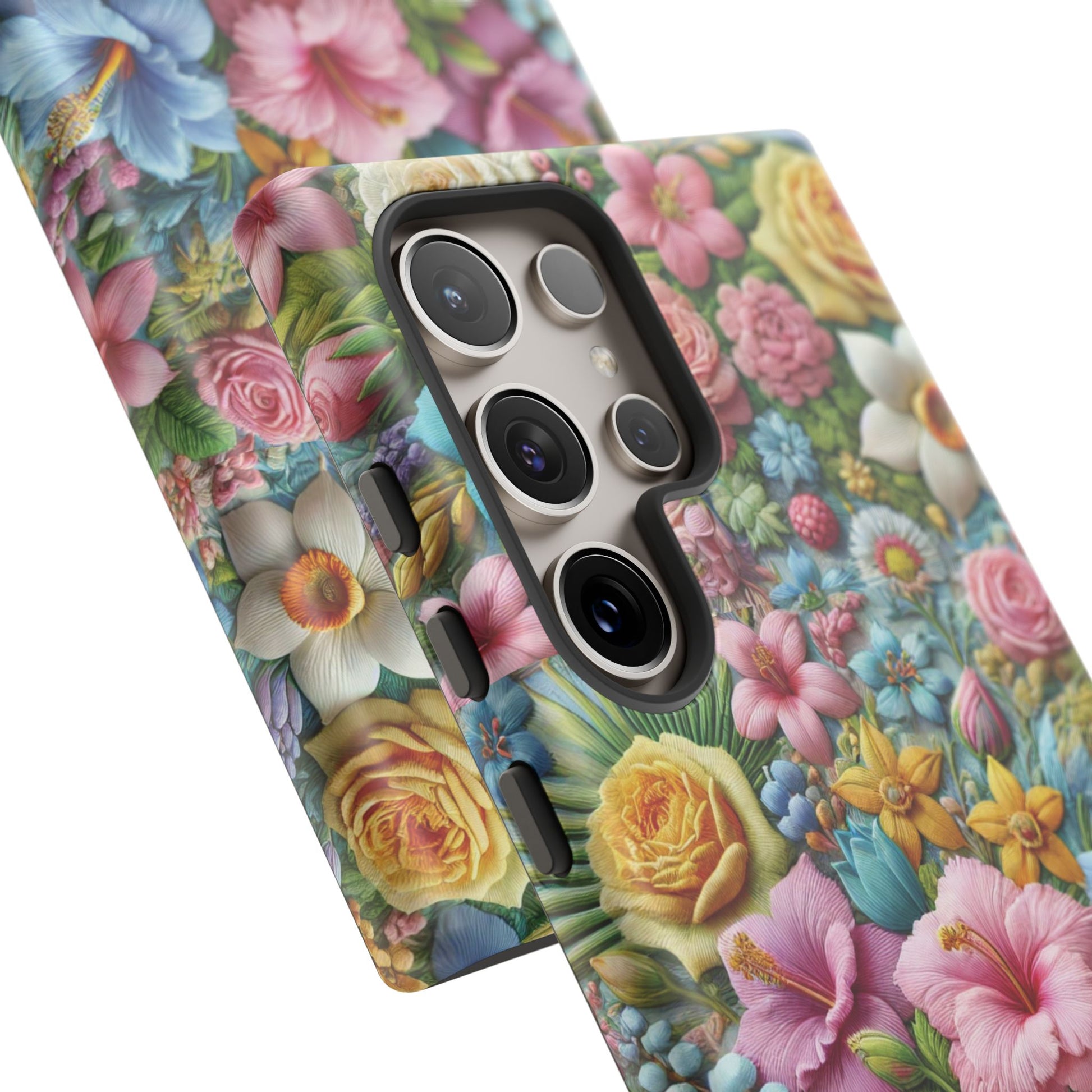 Elegant Pastel Flower Phone Case – Beautiful Floral Design, Durable Protection for Your Device, Stylish and Lightweight, Perfect Gift for Flower Lovers