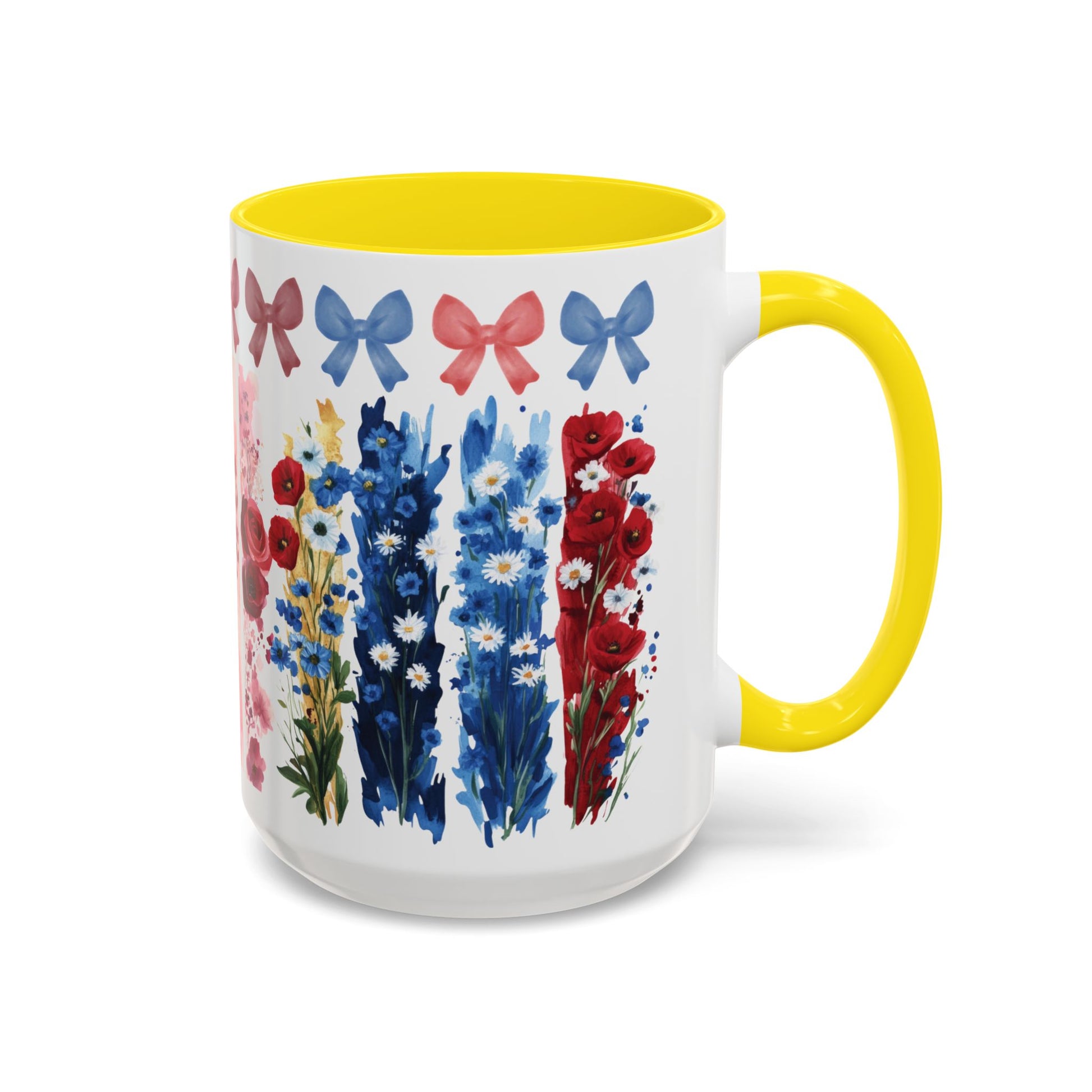Brushstroke floral With Bows| Christian Mug with Bible Verse | Inspirational Gift for Christians | 11oz and 15oz Ceramic Coffee Mug Cozy Spring Mornings