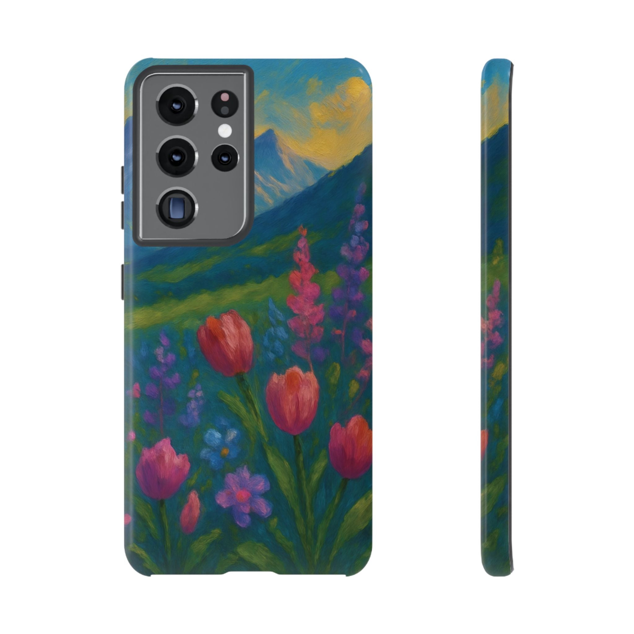 Mountains Wildflowers Phone Case | Vibrant Botanical Floral Design | Nature-Inspired Protective Cover for iPhone & Samsung | Trendy Aesthetic Gift Idea