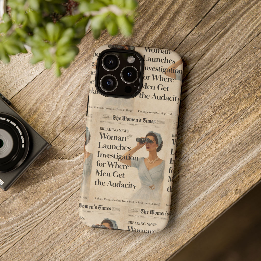 Funny Vintage Sarcastic Women Phone Case | Retro Sarcasm Text Design