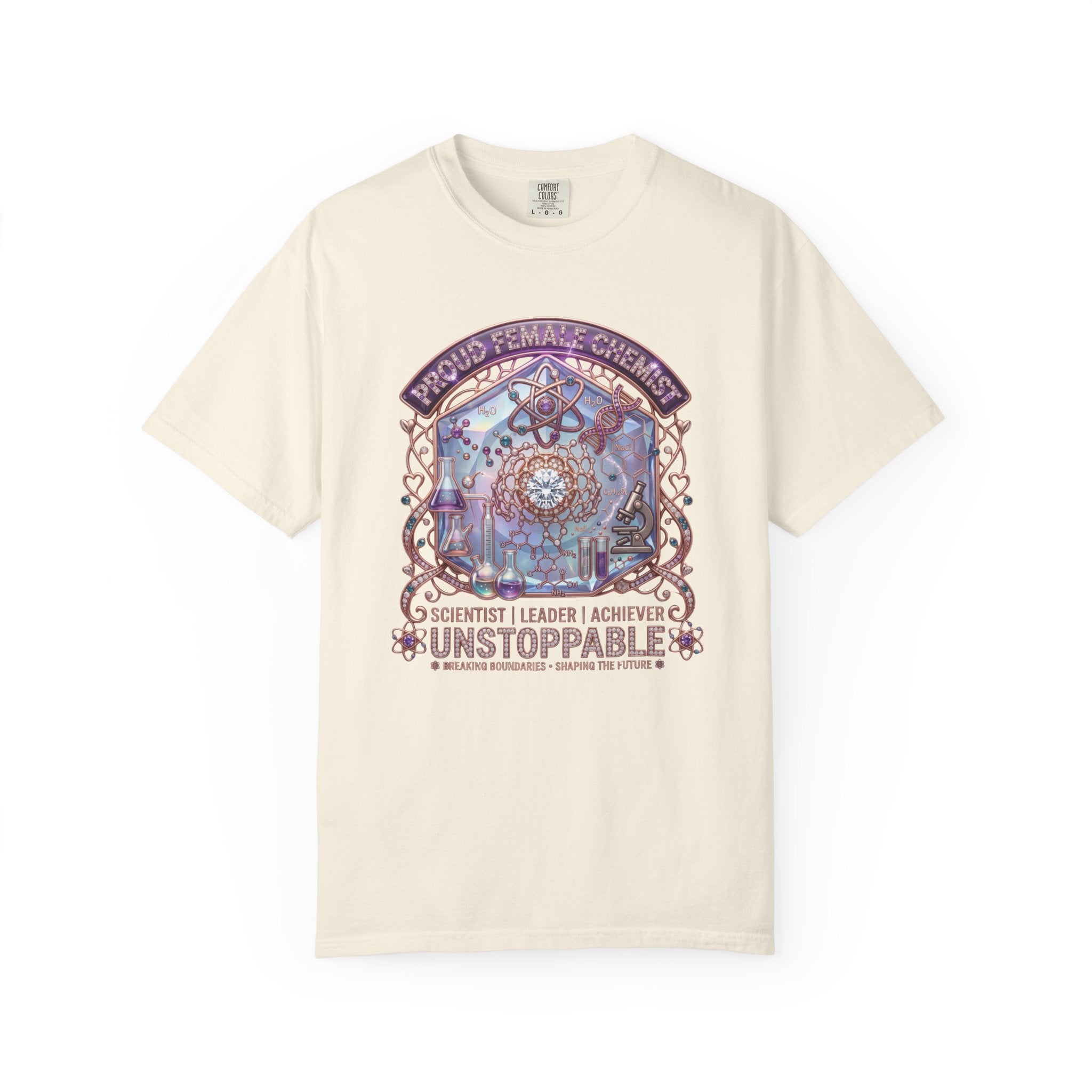T-Shirt 'Unstoppable' Scientist Leader Achiever Graphic Tee Proud Chemist. Scientist. Leader. Unstoppable. STEM Graphic Tee