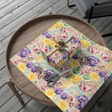 Pastel Floral Wrapping Paper | Vibrant Seasonal Blooms | Perfect for Birthdays, Special Occasions | Premium Quality Gifts Moms Weddings