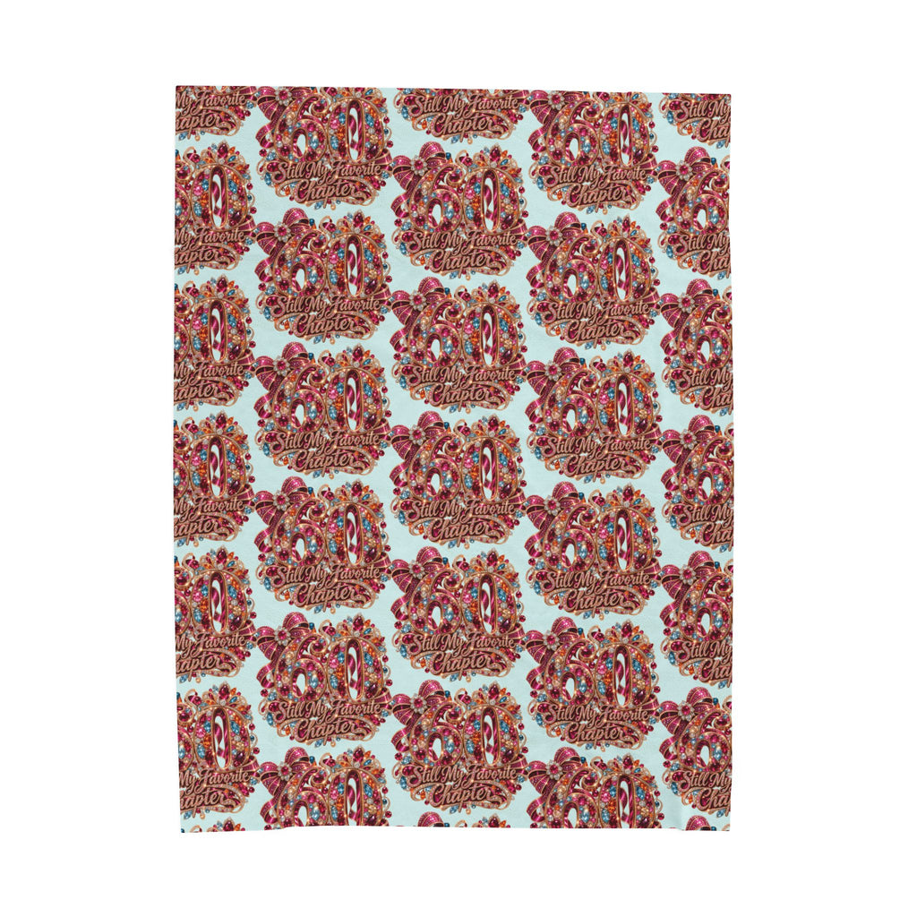 Plush Blanket — Retro Candy Heart Pattern "Sweet Chapter" Velveteen Throw 60 Gift