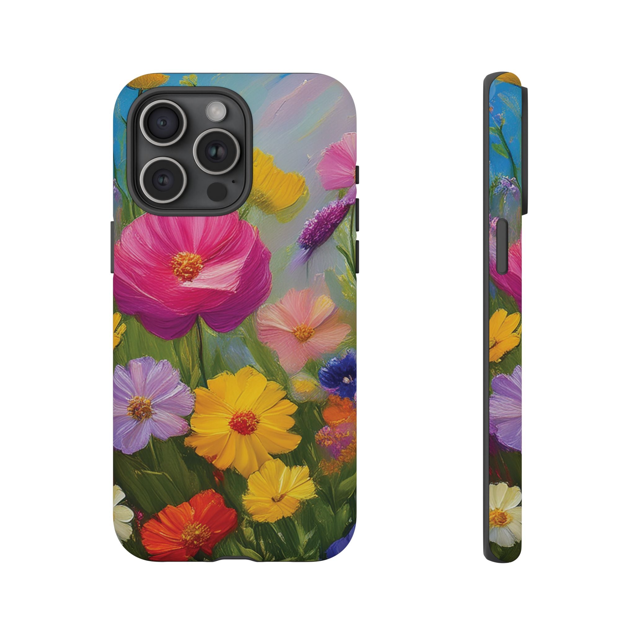 Vibrant Wildflower Painting Phone Case Hand-Painted Floral Art Design | Bright Nature-Inspired Cover | Perfect Gift for Flower Lovers iPhone & Galaxy