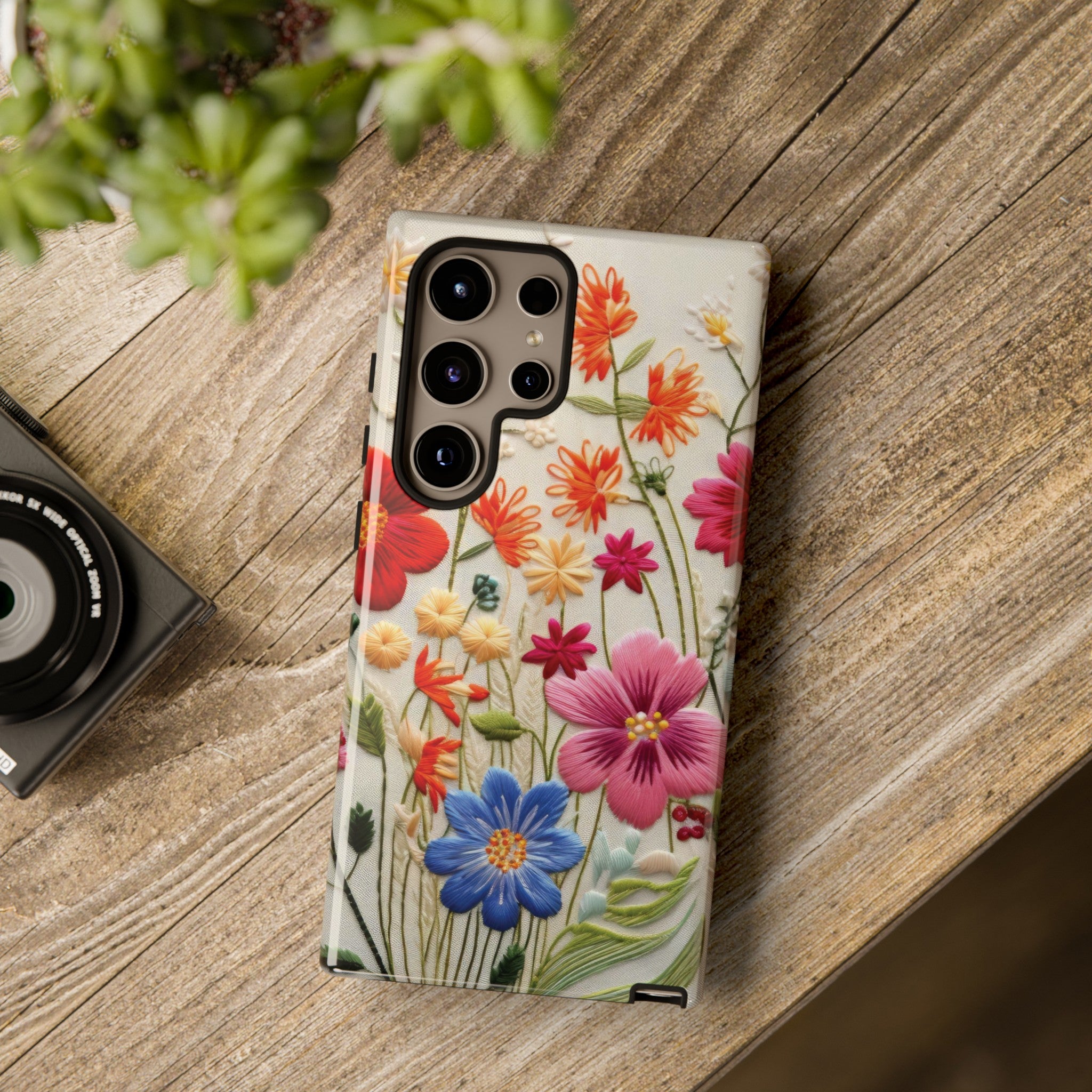 3D Floral Phone Case Elegant Faux Flower Durable for iPhone Samsung Smartphone iPhone 15, 14, 13 Samsung Gift for Mom