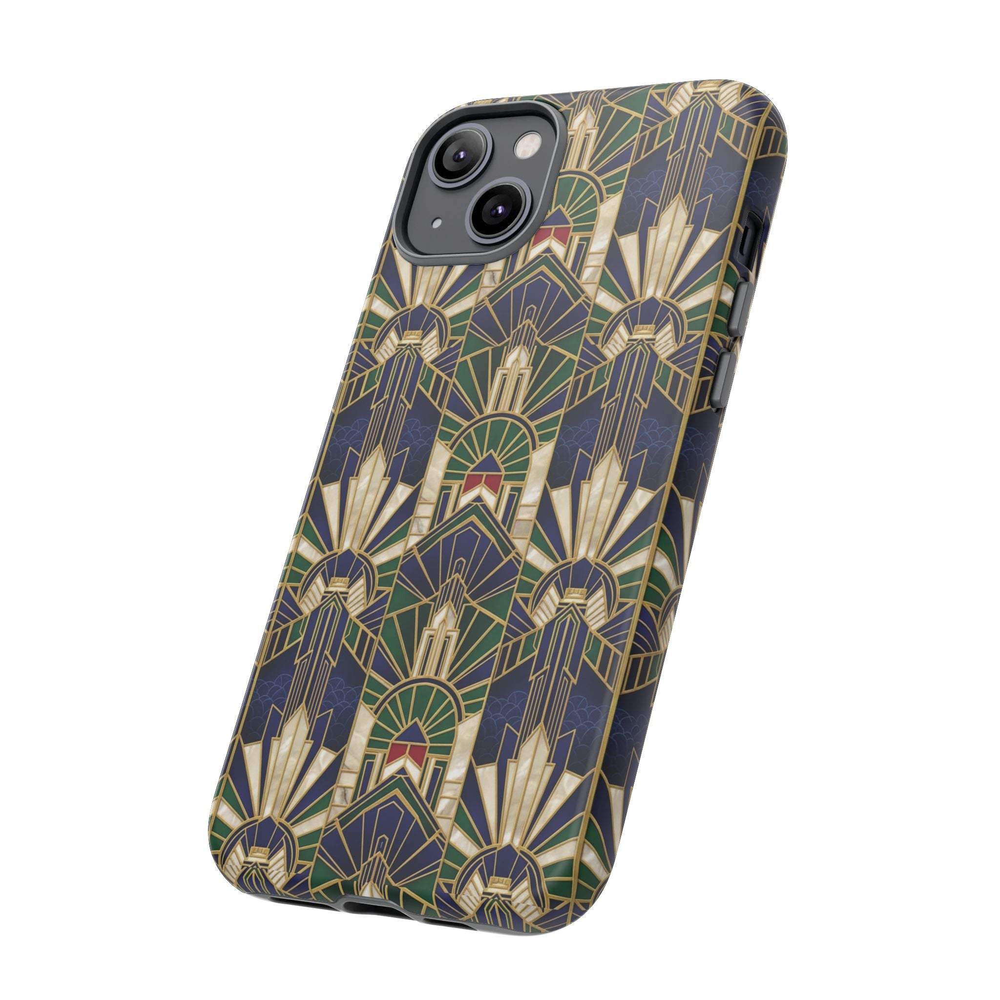 Navy & Gold Art Deco Phone Case — Imperial Art Deco Tough Case
