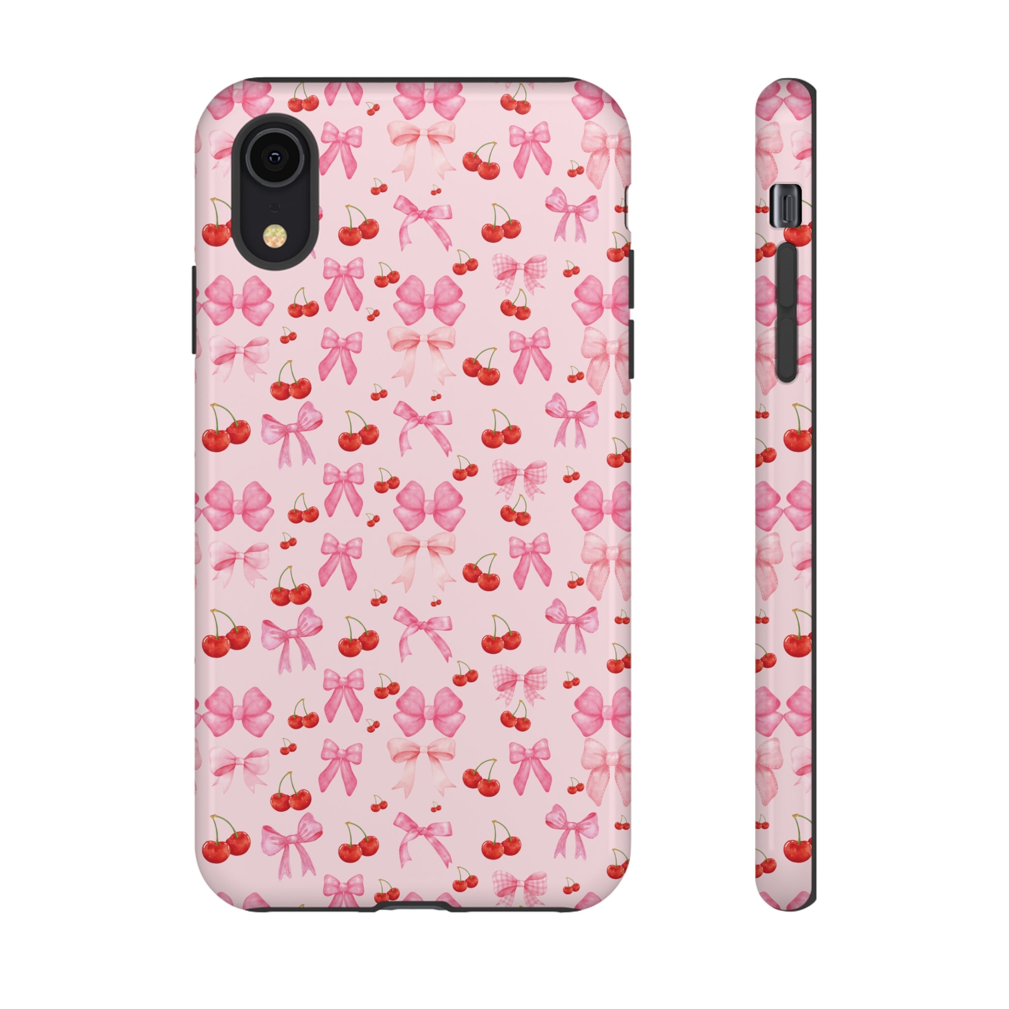 Coquette phone case Cherry Coquette Ribbon Bow iPhone Case Fruity, Girly Gift for Her Phone 15, Samsung iPhone Samsung Gift for Her Case iPhone 15, Samsung iPhone Samsung Accessory Gift for Her.