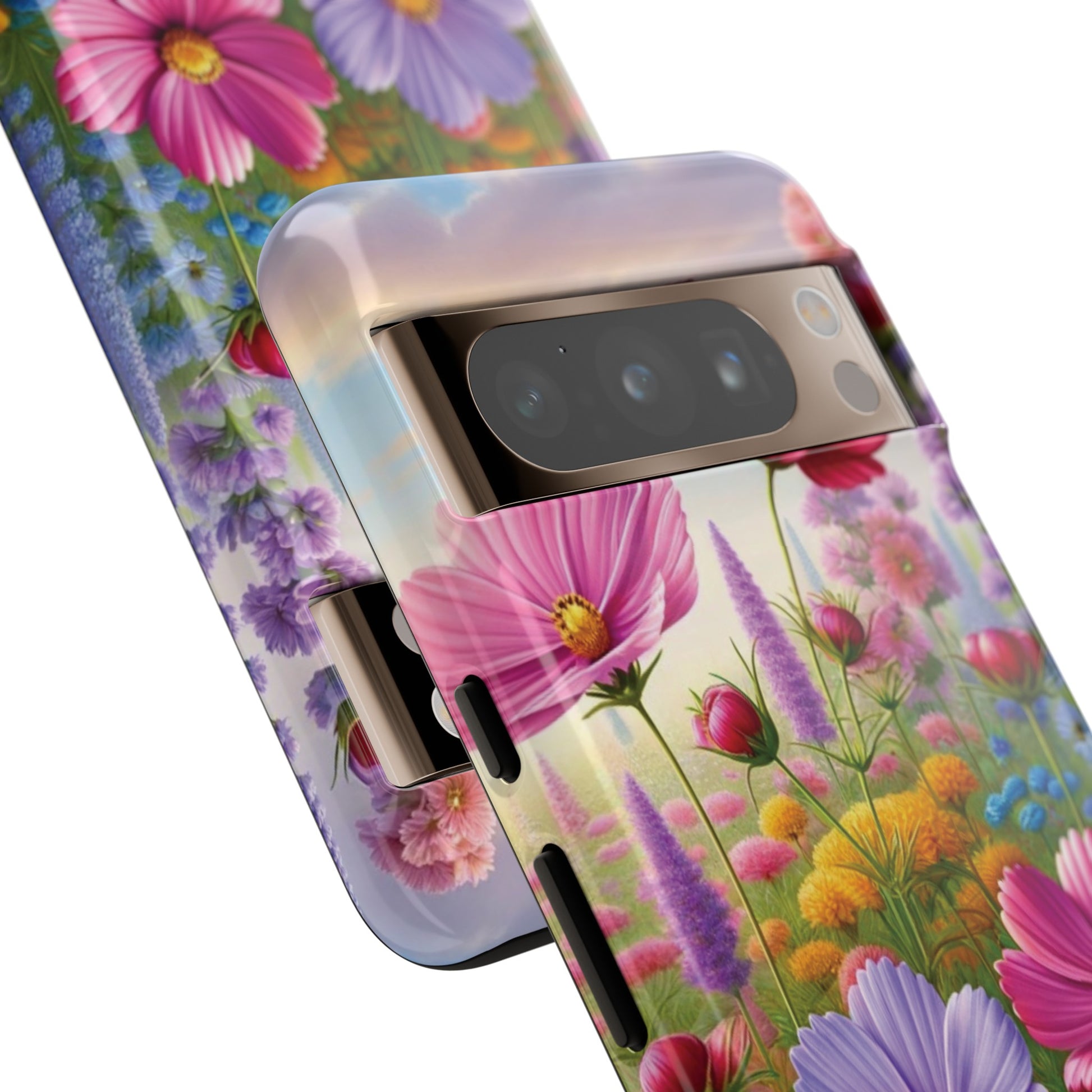 Bright Floral Phone Case Durable for iPhone Samsung Gift iPhone 15, 14, 13 Samsung Pixel Gift for Mom Accessory Gift for Her
