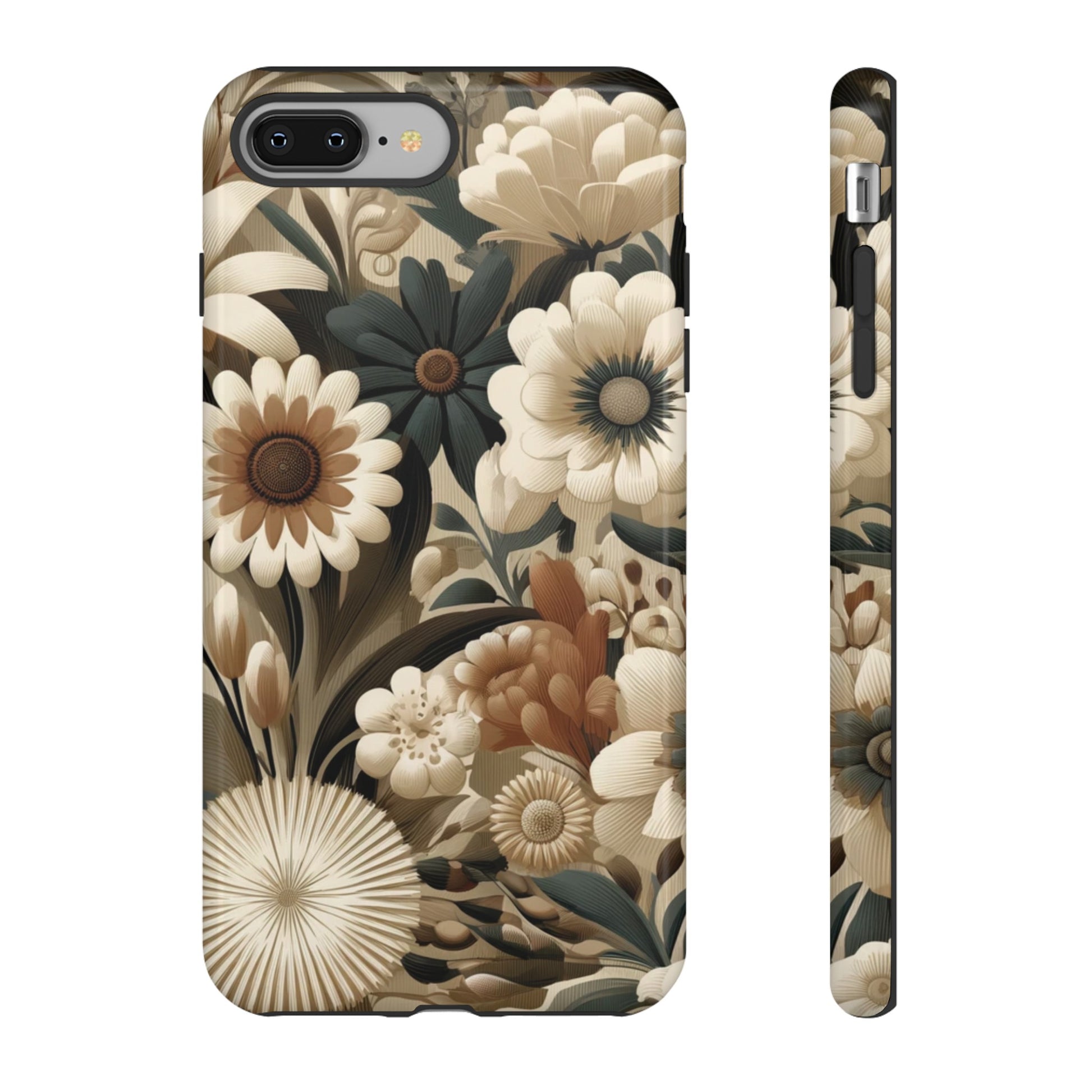 Mid-century Modern Floral Phone Case Durable for iPhone Samsung Gift iPhone 15, 14, 13 Samsung Pixel Gift for Mom Accessory Gift for Her