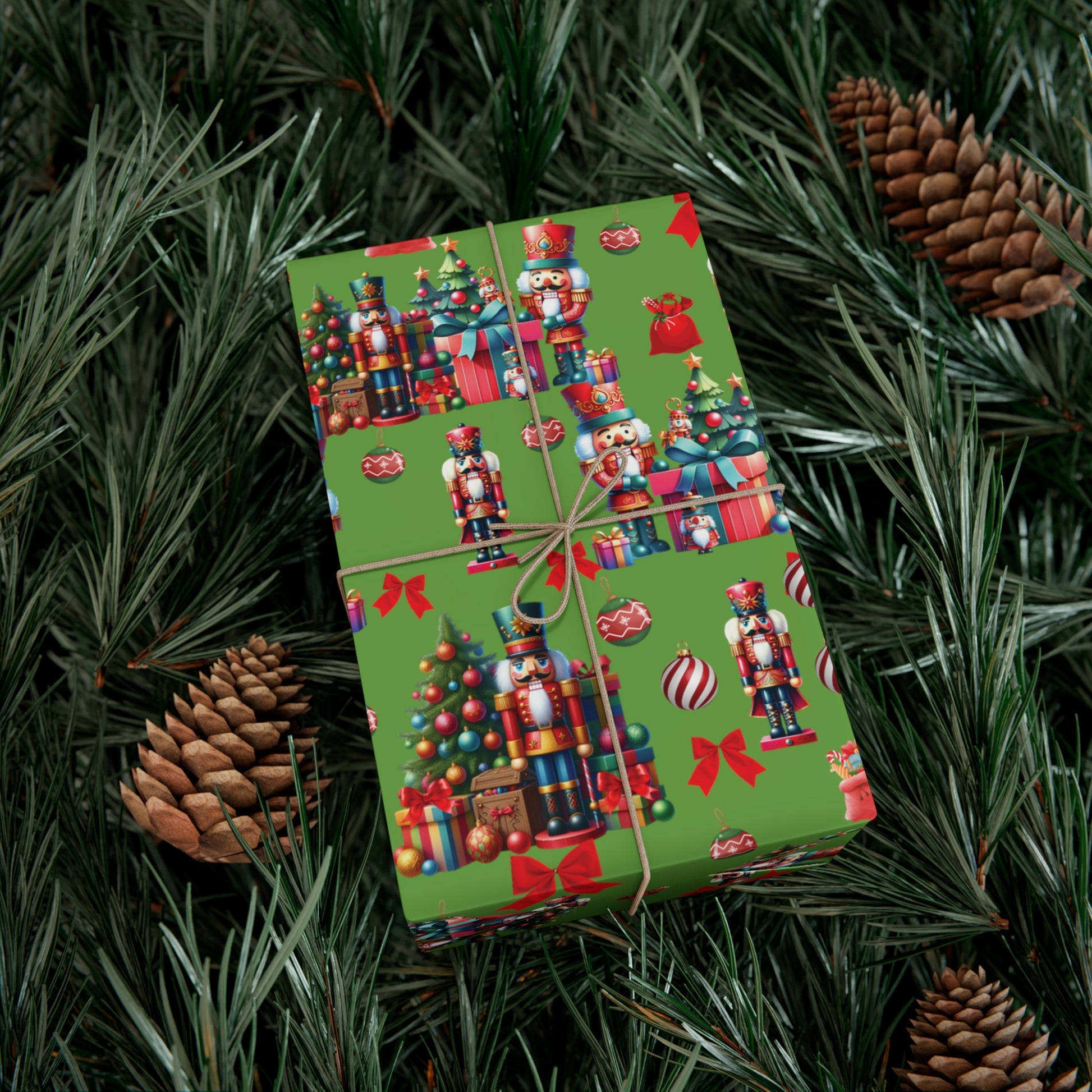 Nutcrackers Christmas Wrapping Paper | Classic Holiday Designs | Nostalgic Gift Wrap | Mid-Century Holiday Patterns | Unique Retro Christmas Decorations | Festive Retro Style Christmas - MRSBYVALLE