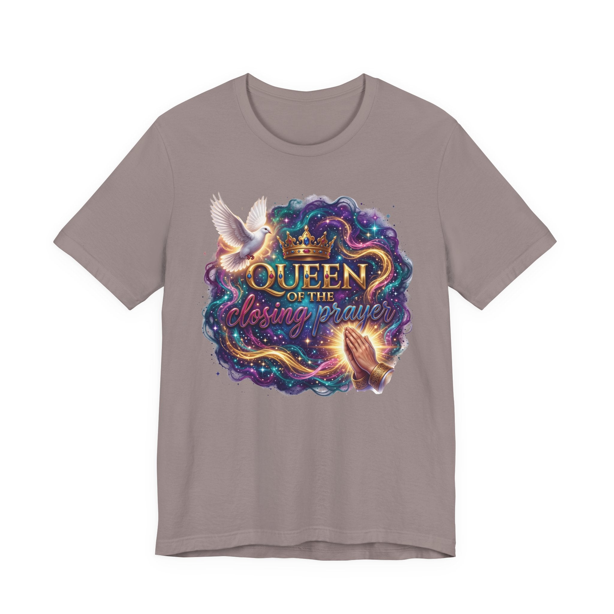 Queen of the Closing Prayer Christian T-Shirt | Funny Church Shirt for Women | Faith-Based Graphic Tee
