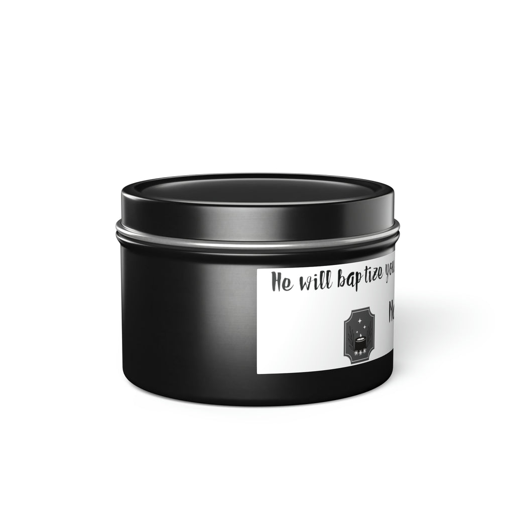 New House Sacred Light Divine Verse Tin Candles Embrace Peace with 4oz/8oz Coconut Soy Wax, Hand-Poured in USA. Lead-Free Wick, 20-40hr Burn. Evergreen, Vanilla, More Spiritual Ambiance Awaits Pure Harmony Grace..