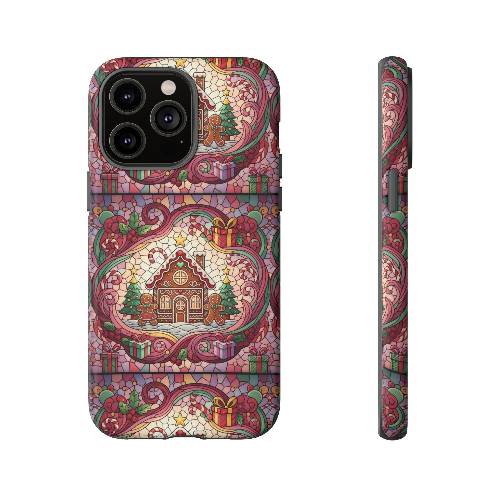 iPhone Case 17, 16  Gingerbread Stained Glass Tough Case Samsung perfect phone case