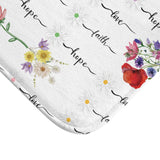 Faith, Love, and Hope Wildflower Bathmat – A Beautiful Blend of Nature’s Charm with Inspiring Words to Uplift Your Spirit and Brighten Your Bathroom