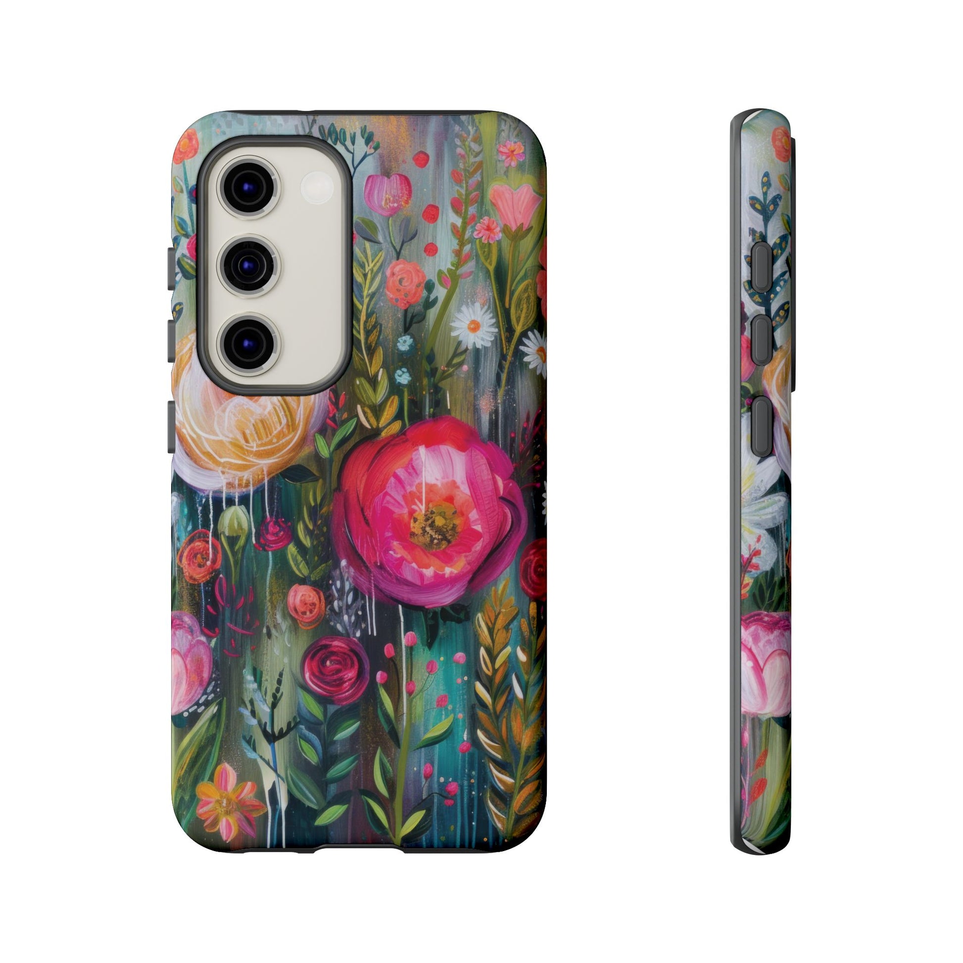 Watercolor Boho Floral Phone Case for iPhone 16 15 14 13 12  21 23 Samsung, and Pixel | Stylish Protective Cover Gift for Her Perfect for Floral Lover