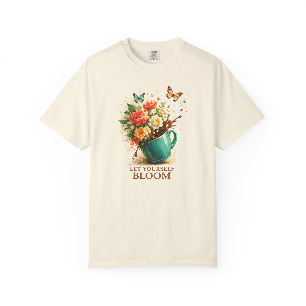 Let Yourself Bloom T-Shirt — Floral Watering Can Graphic Tee