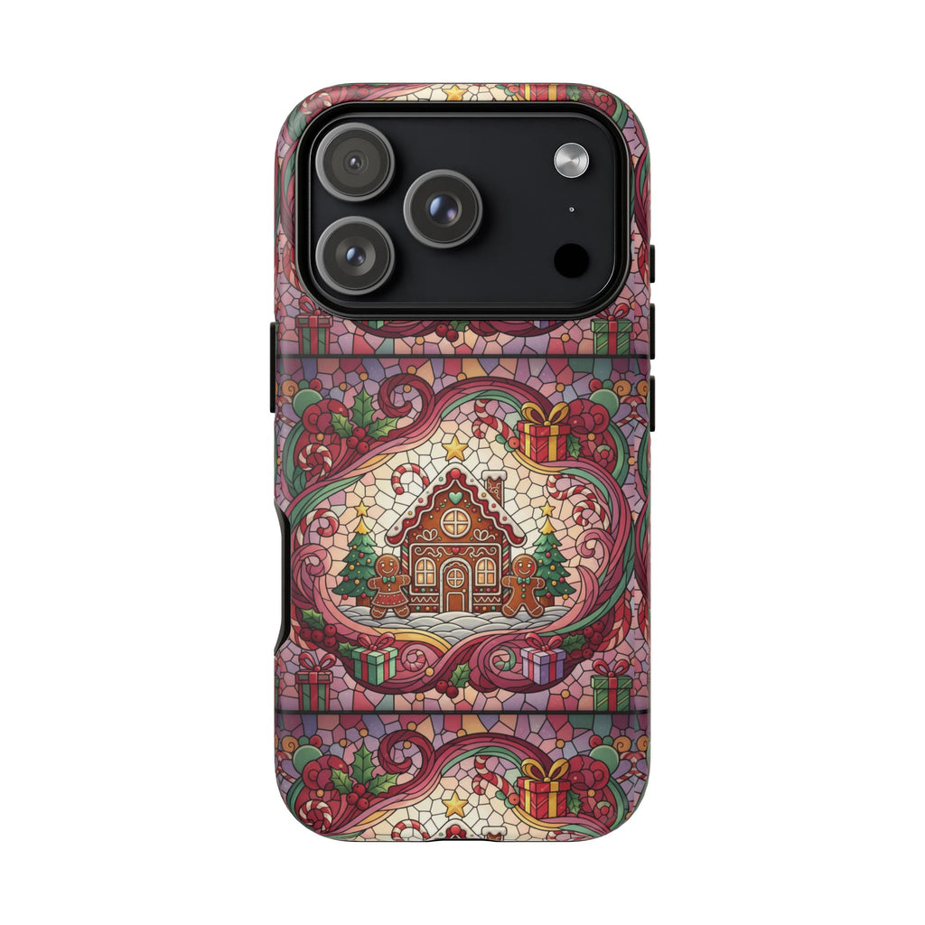 iPhone Case 17, 16  Gingerbread Stained Glass Tough Case Samsung perfect phone case