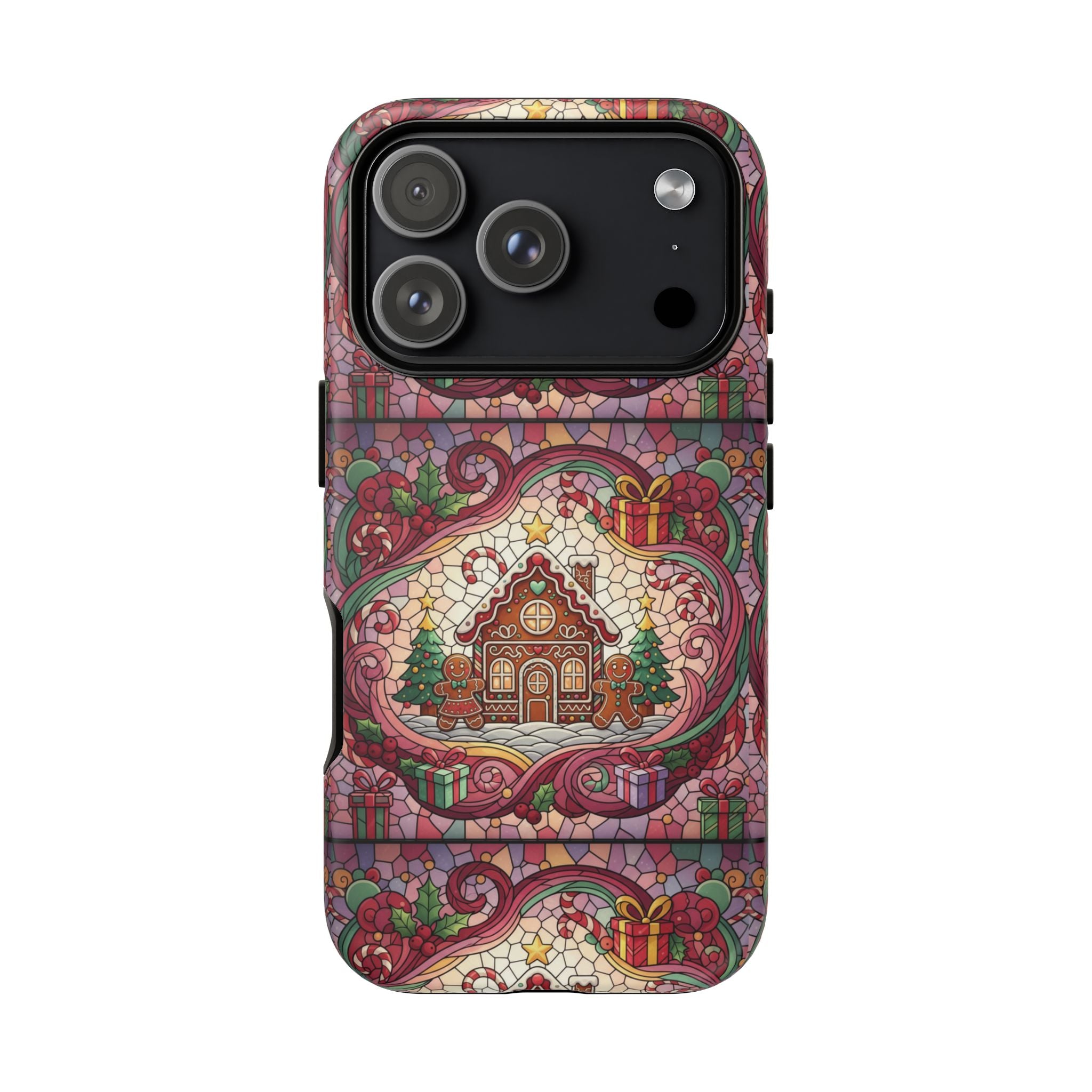 iPhone Case 17, 16  Gingerbread Stained Glass Tough Case Samsung perfect phone case