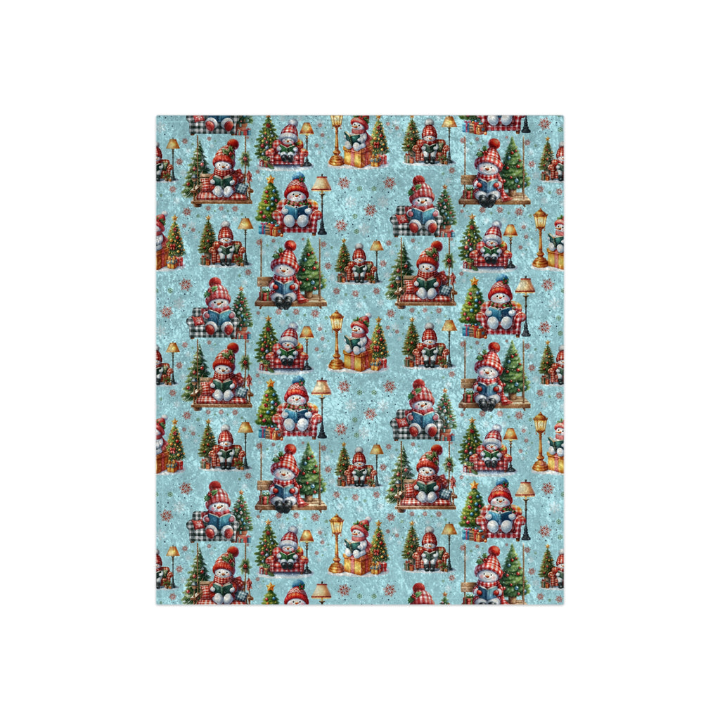 Luxuriously Soft Crushed Velvet Christmas Snowman Blanket - Super Cozy & Warm Holiday Throw, Perfect for Winter Nights, Festive Décor, and Gifting - Snuggle in Style! - MRSBYVALLE