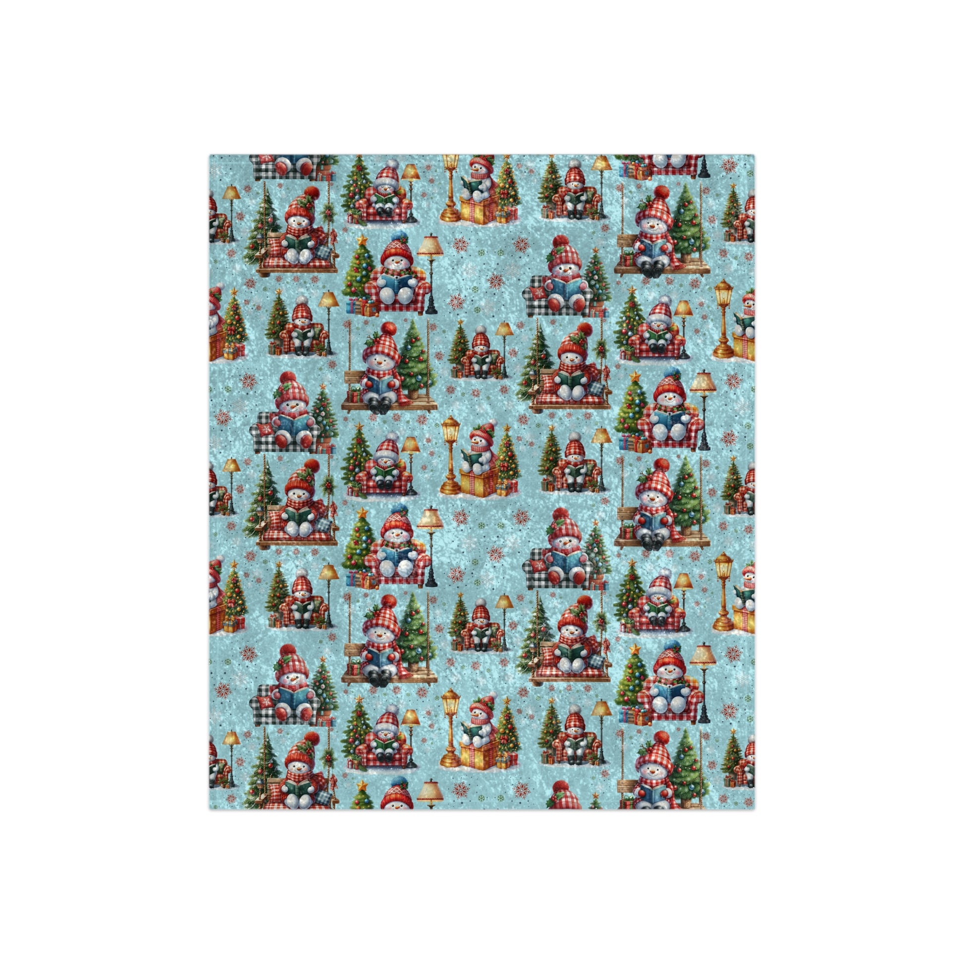 Luxuriously Soft Crushed Velvet Christmas Snowman Blanket - Super Cozy & Warm Holiday Throw, Perfect for Winter Nights, Festive Décor, and Gifting - Snuggle in Style! - MRSBYVALLE
