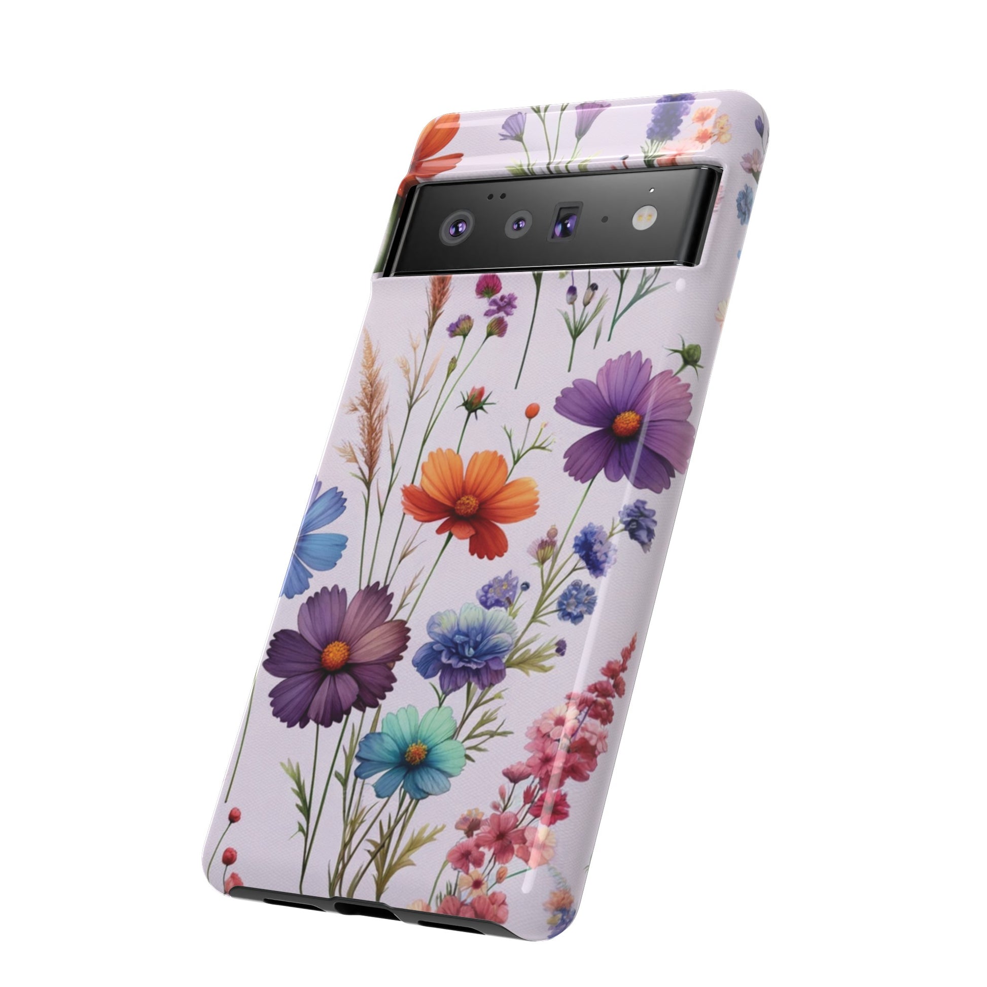 Lavender Wildflowers Protective Phone Case Gift for Her Phone 15, Samsung iPhone Samsung Gift for Her Case iPhone 15, Samsung iPhone Samsung Accessory Gift for Her.