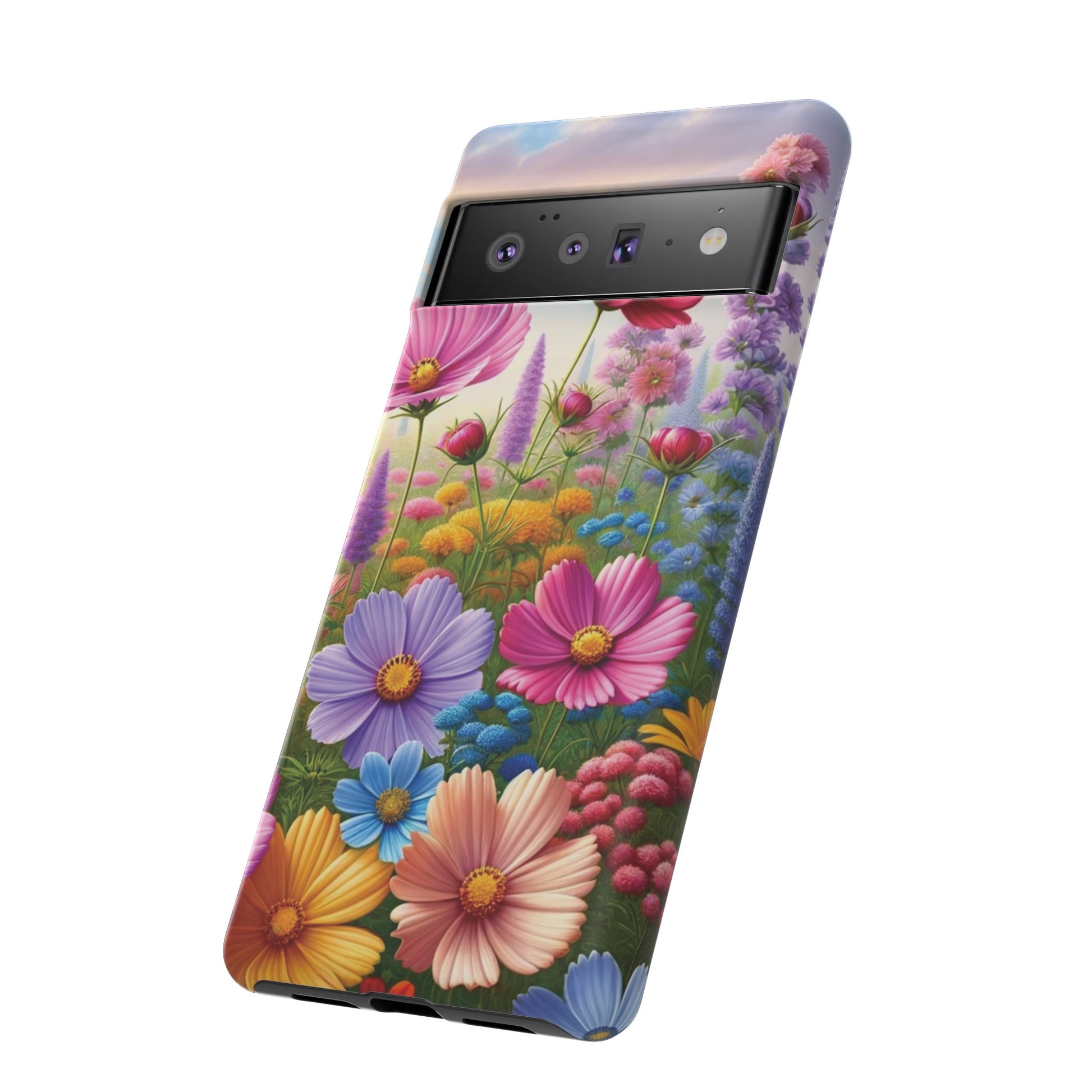 Bright Floral Phone Case Durable for iPhone Samsung Gift iPhone 15, 14, 13 Samsung Pixel Gift for Mom Accessory Gift for Her