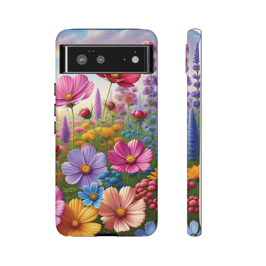 Bright Floral Phone Case Durable for iPhone Samsung Gift iPhone 15, 14, 13 Samsung Pixel Gift for Mom Accessory Gift for Her