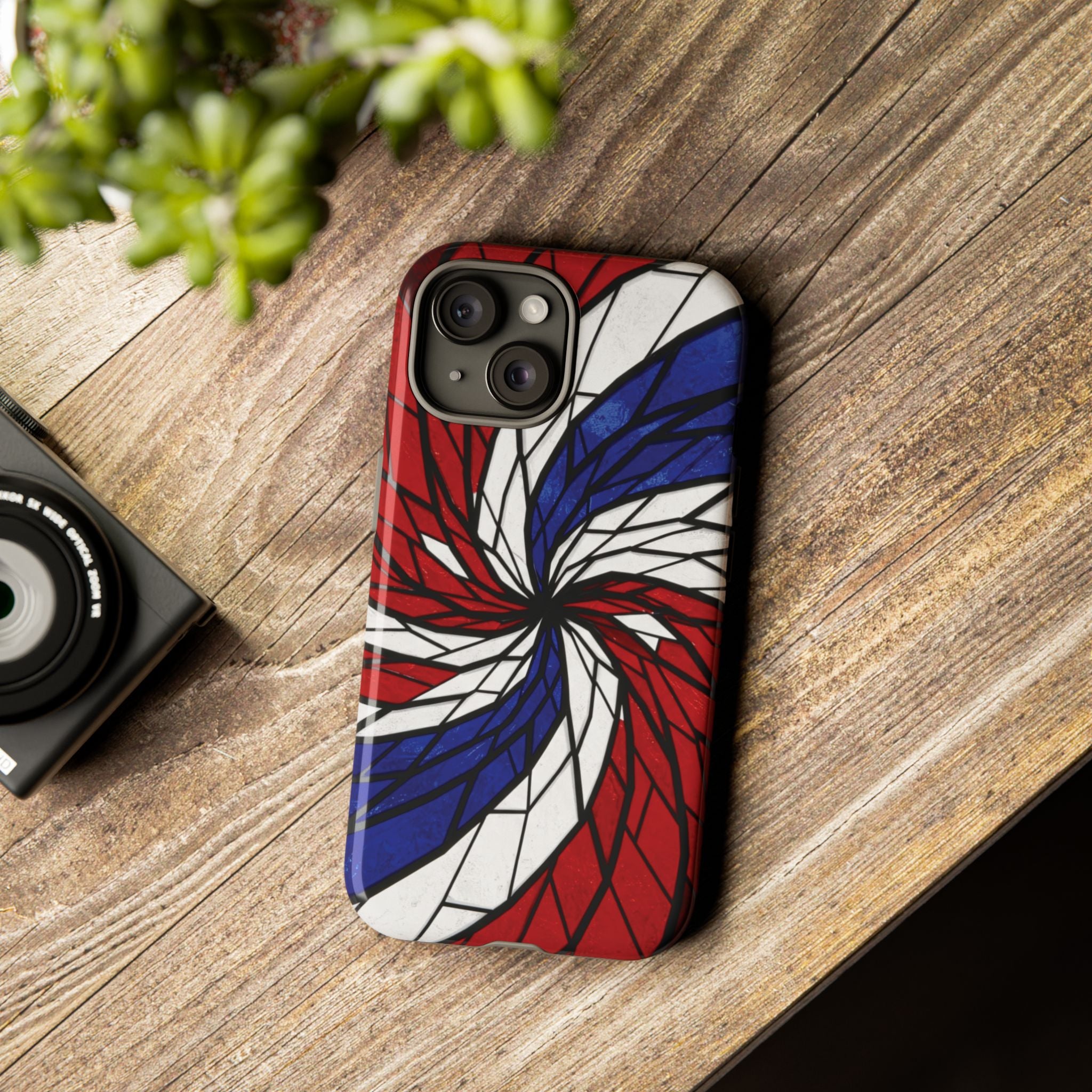 Patriotic Red White & Blue Phone Case – USA Flag Design, Independence Day Gift, Protective Cover for iPhone, Samsung, Pixel