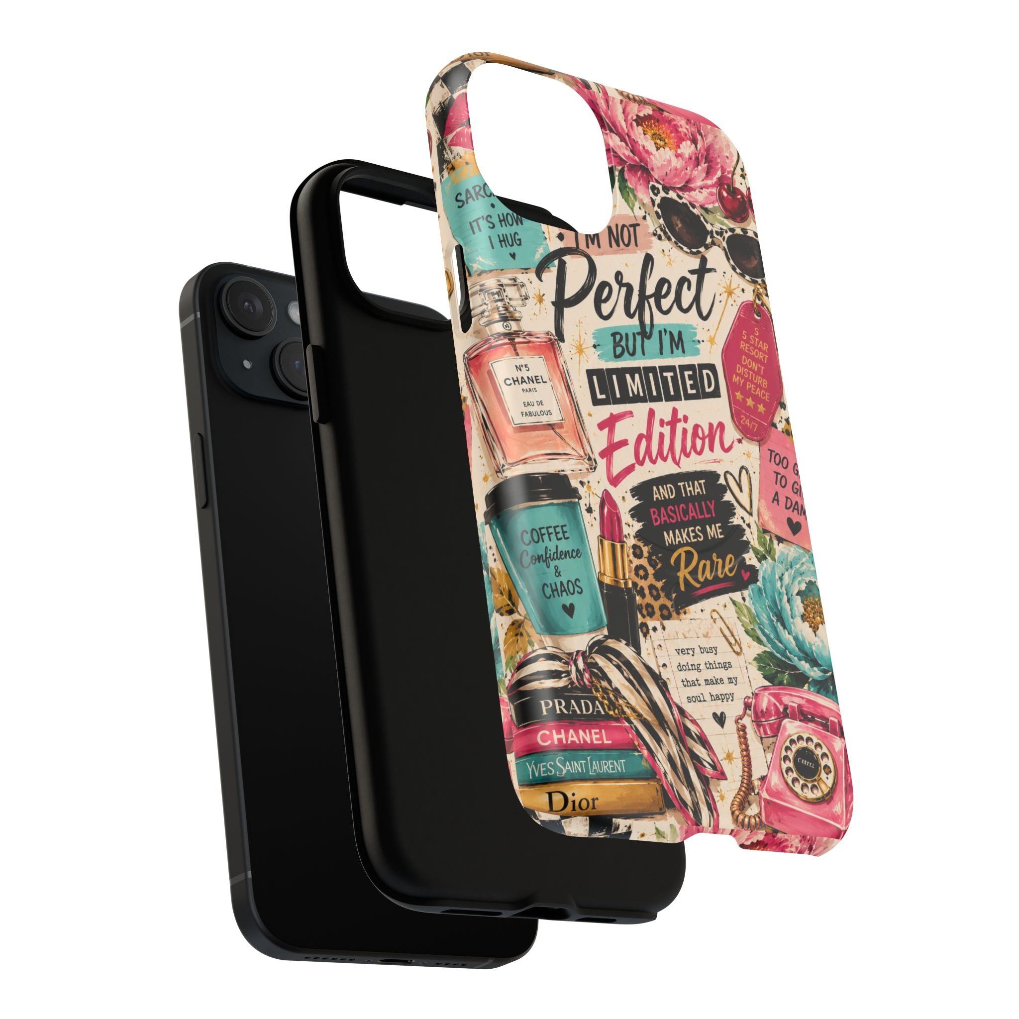 Perfect I'm Limited Edition phone case Tough Magnetic Case has Retro Funny Women's Gift Chic Pink Vintage iPhone & Samsung