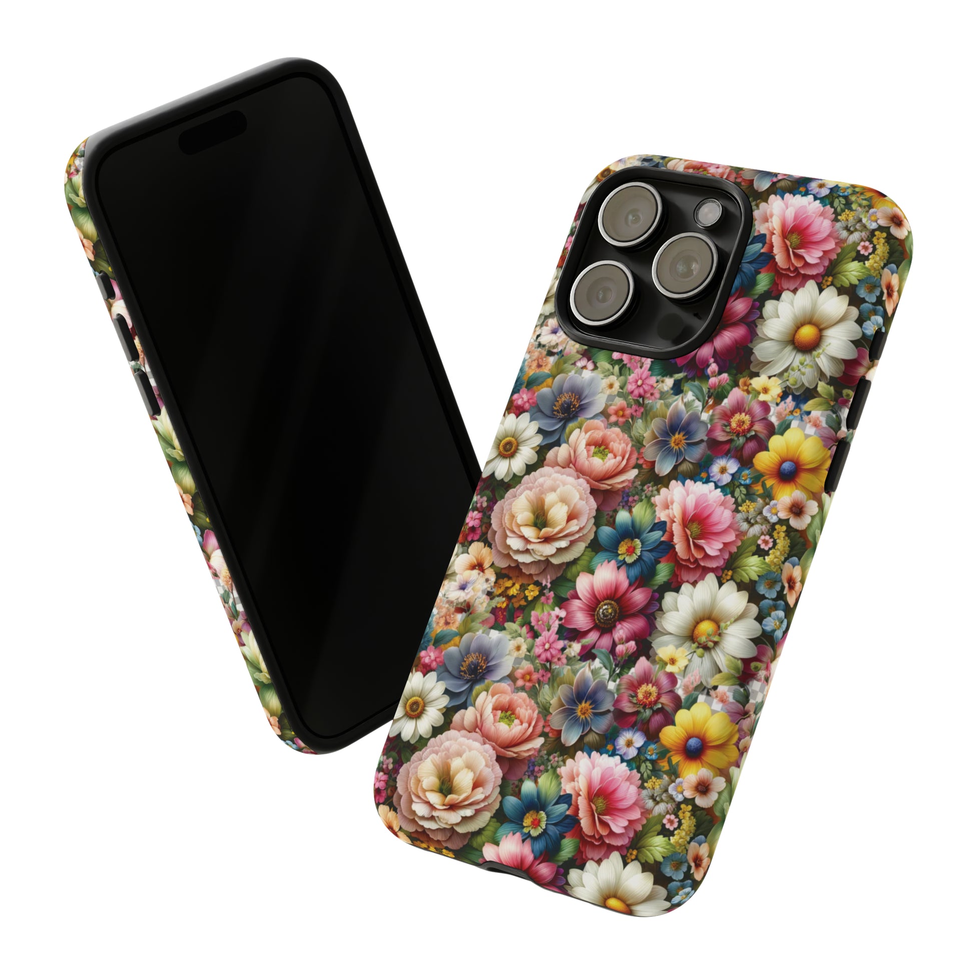 Floral Luxury Phone Tough Case Floral Elegant Durable Stylish for Modern Devices iPhone 15, Samsung iPhone Samsung Accessory Gift for Her.
